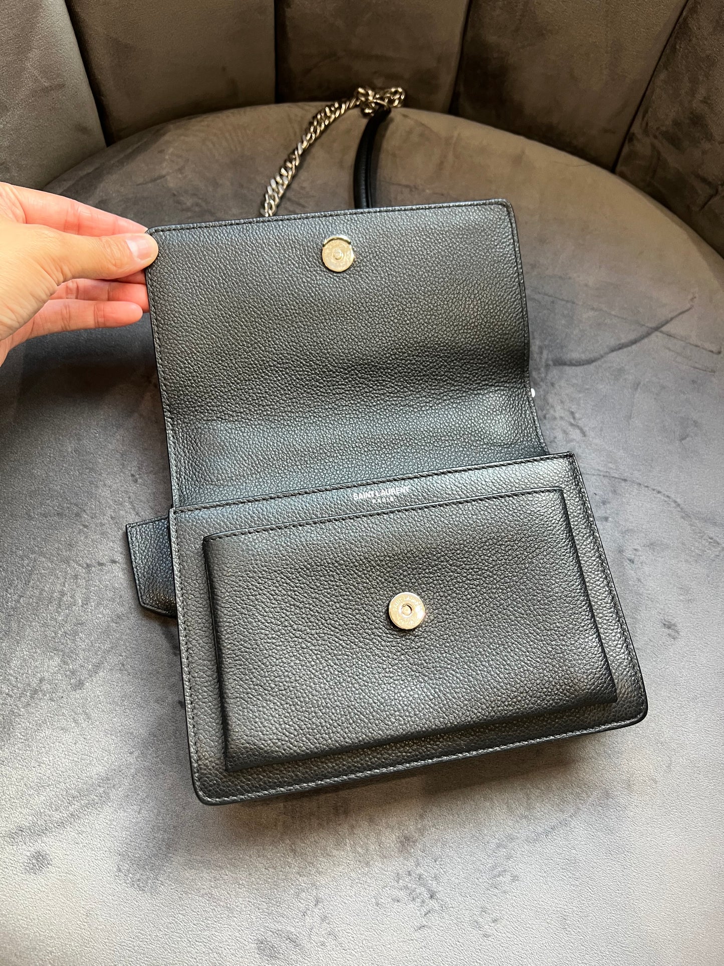 Yves Saint Laurent Sunset grained bag