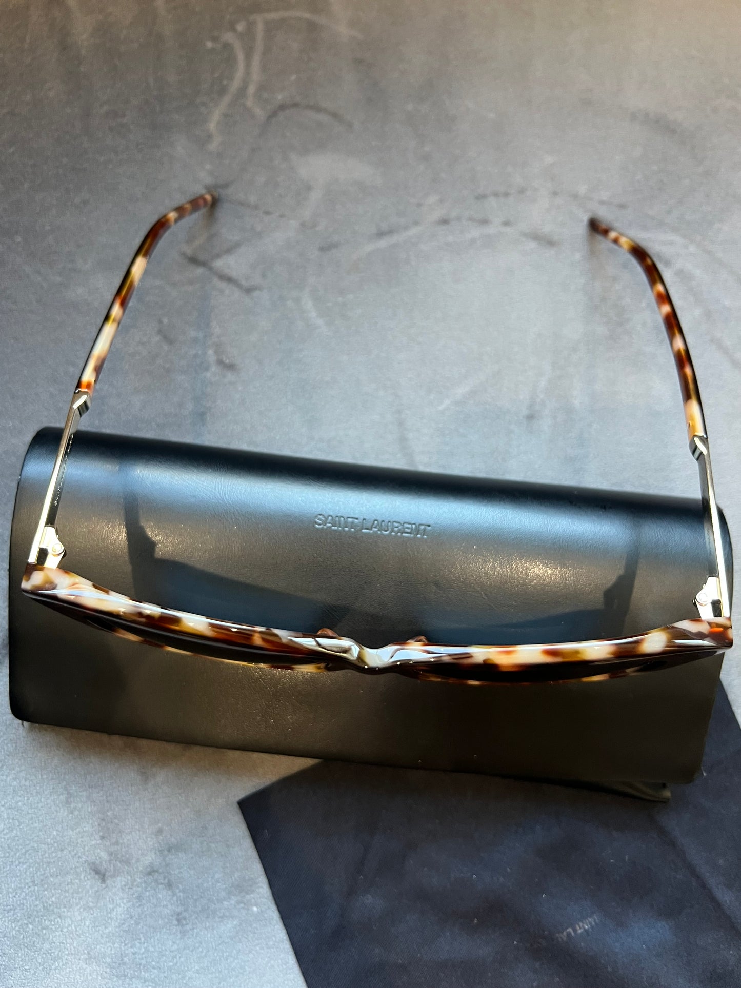 Saint Laurent Cat Eye Tortoise Shell Sunglasses