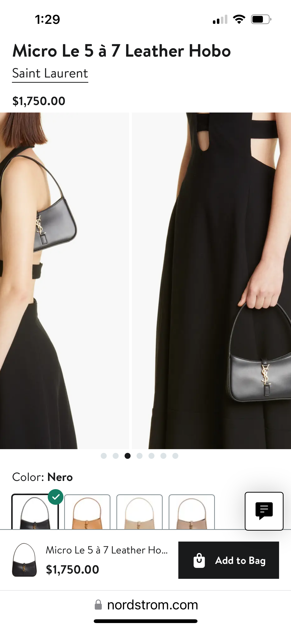 Yves Saint Laurent Le 5 A 7 Hobo Bag