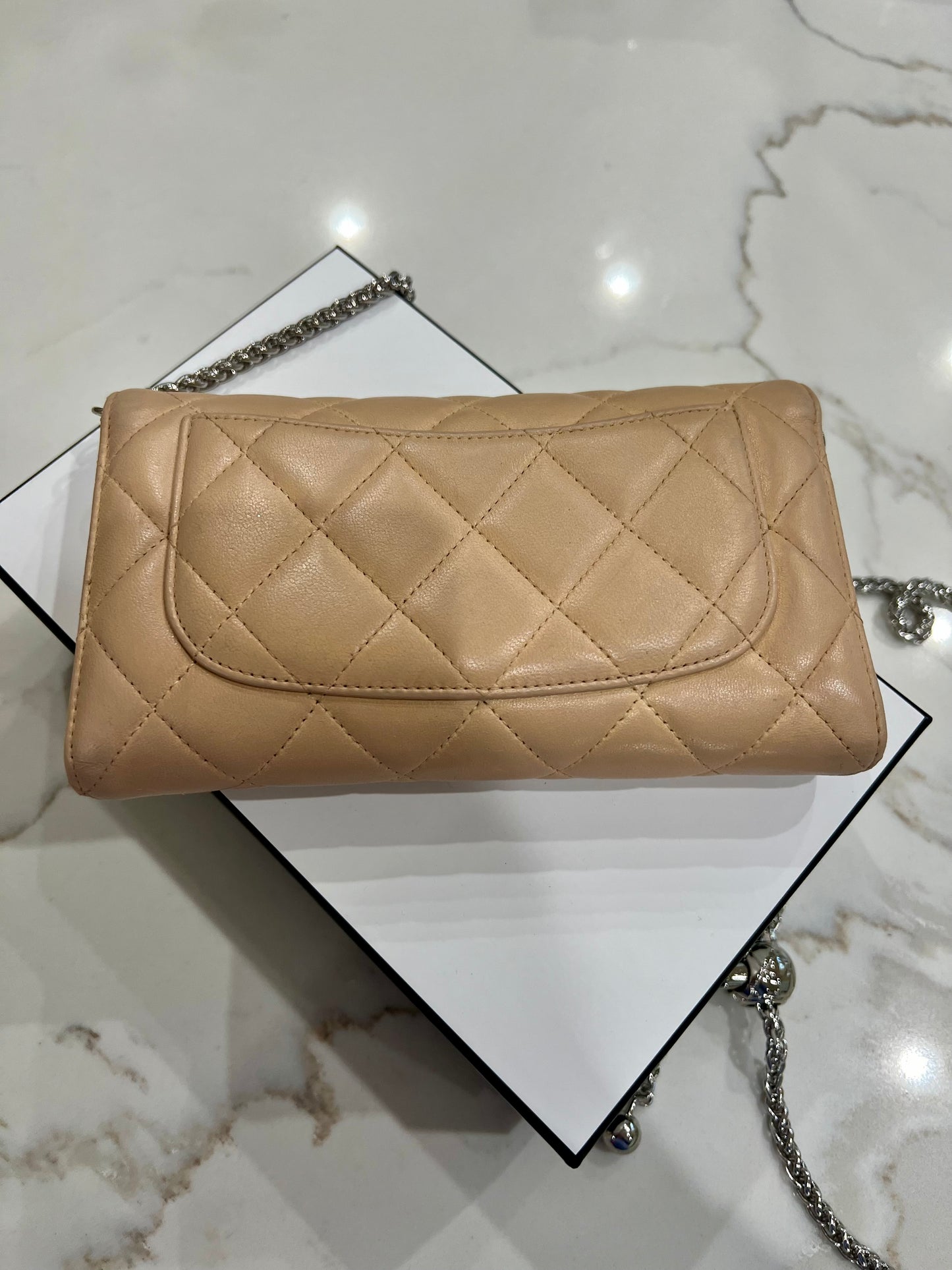 Chanel timeless classic wallet on chain