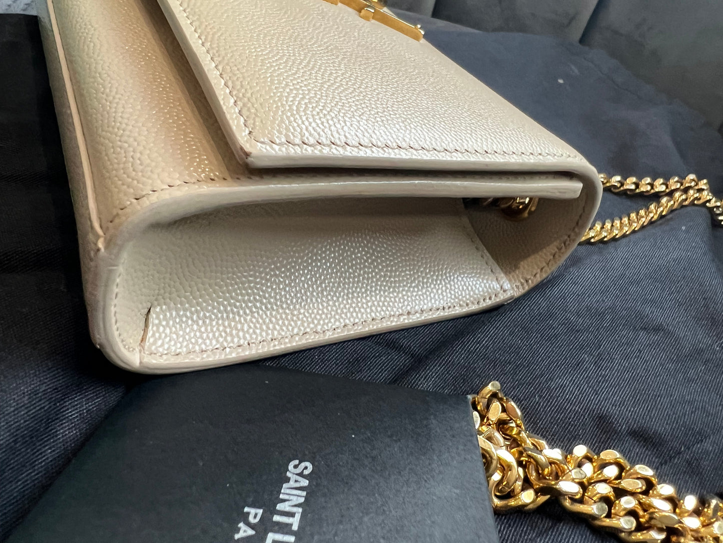 Yves Saint Laurent Kate beige small crossbody
