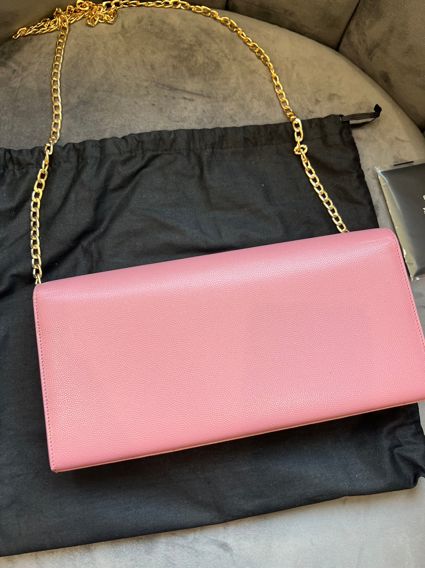 YSL Pink Kate Clutch & Crossbody