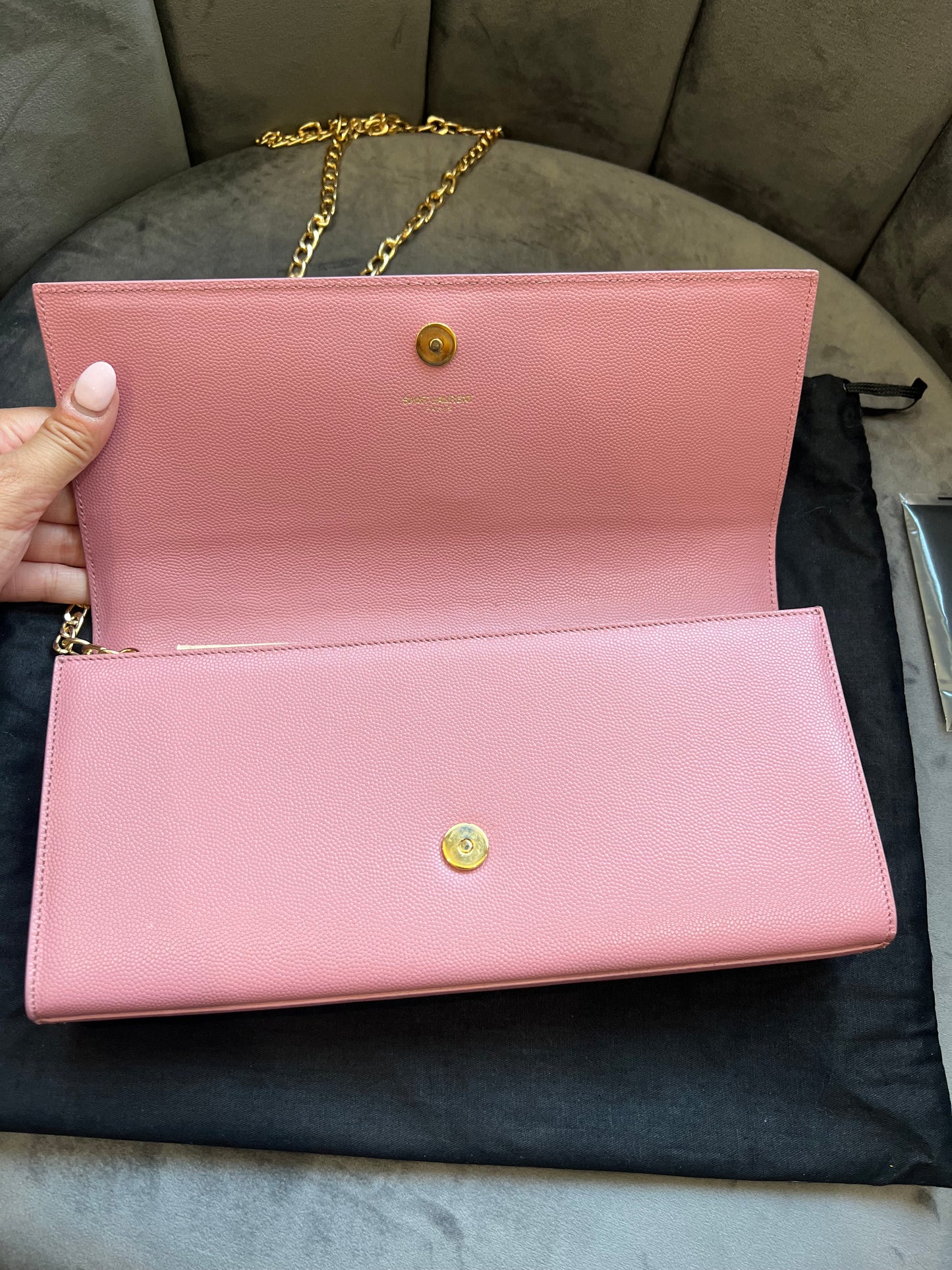 YSL Pink Kate Clutch & Crossbody