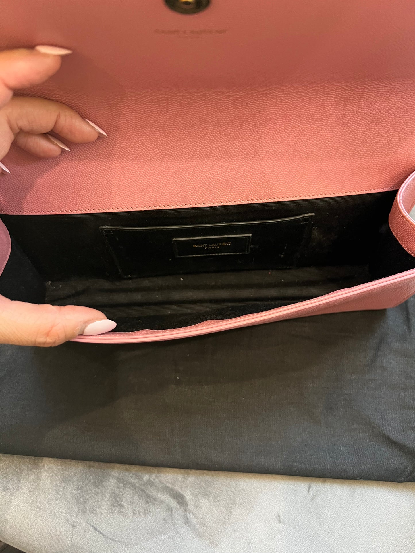 YSL Pink Kate Clutch & Crossbody