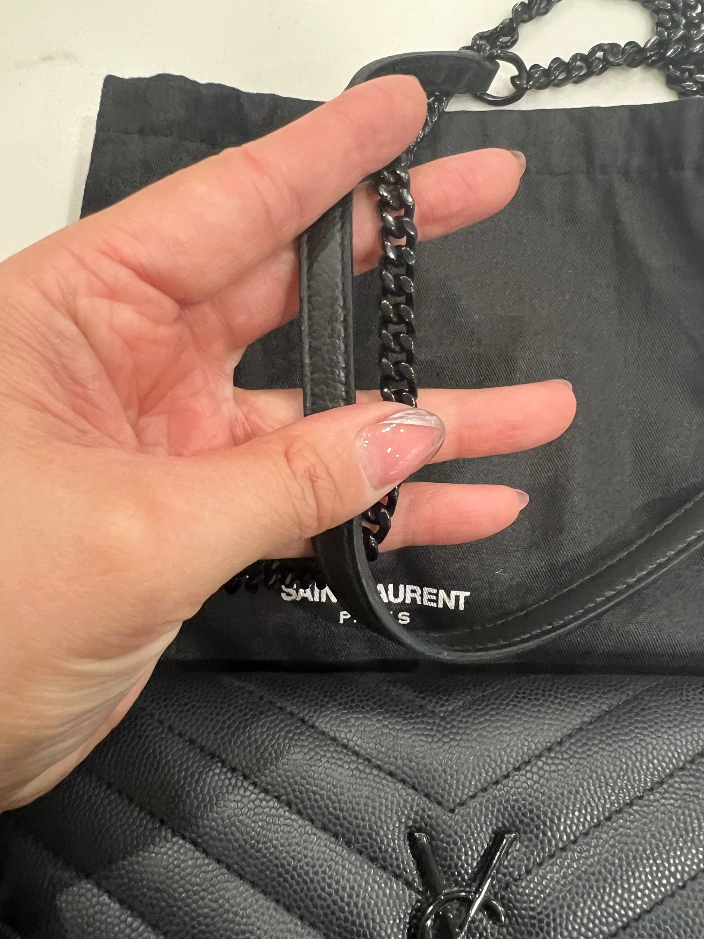 YSL black cassandre crossbody bag