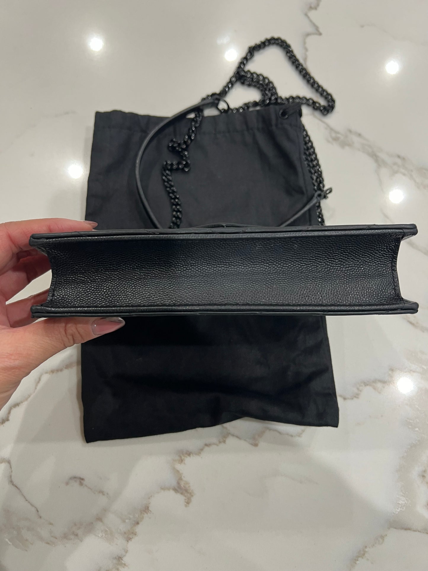 YSL black cassandre crossbody bag