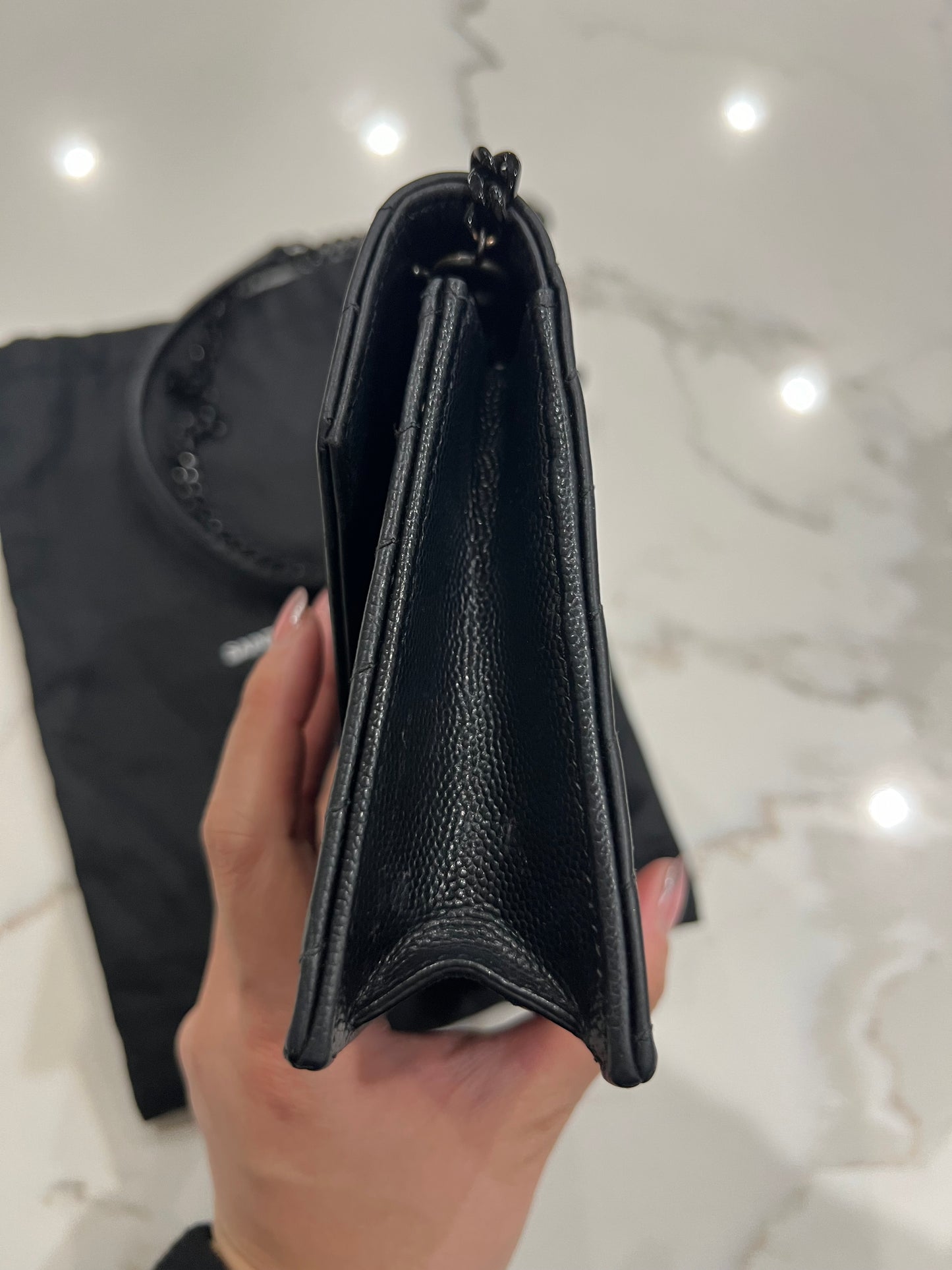 YSL black cassandre crossbody bag