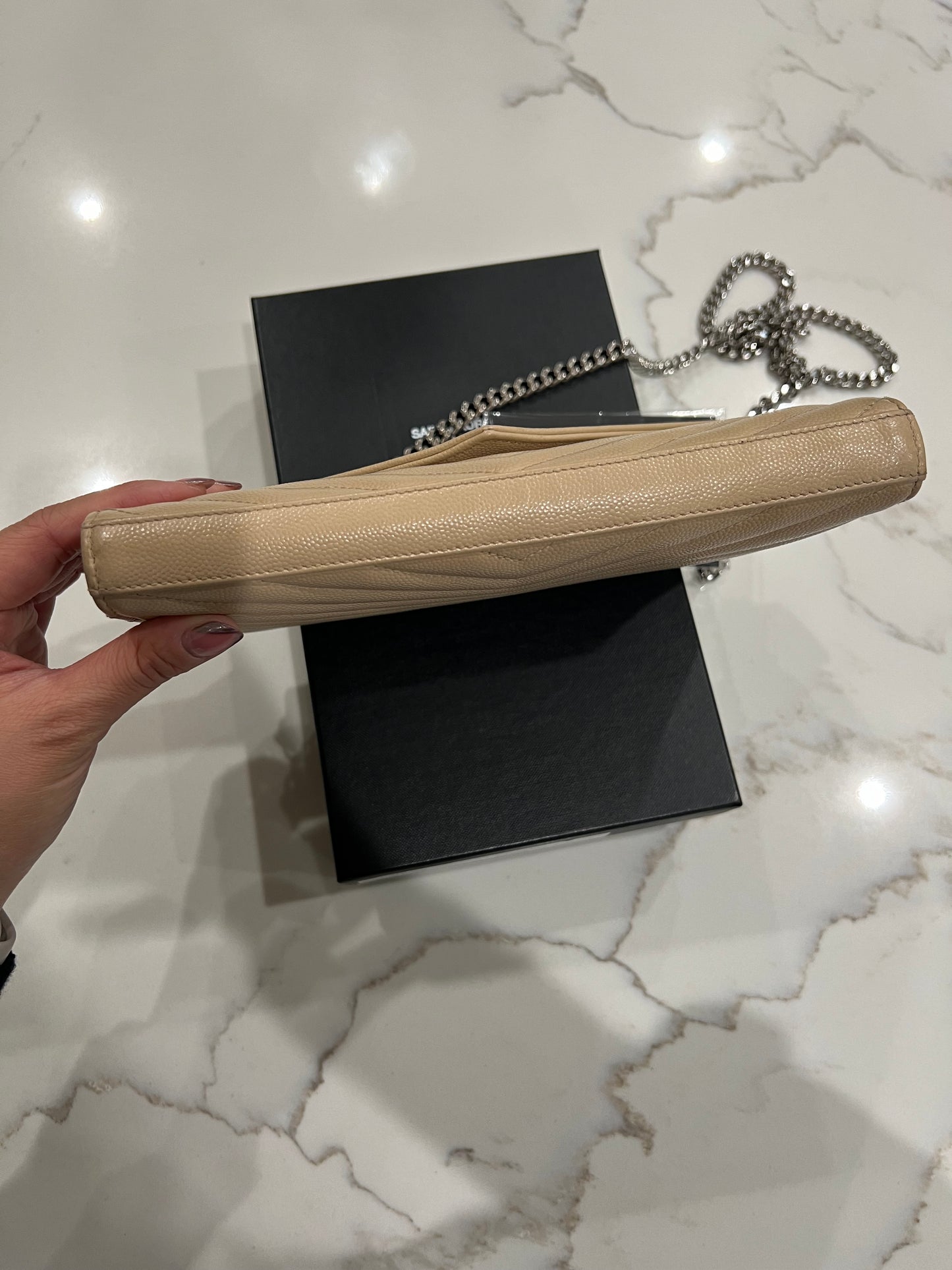 YSL beige crossbody bag