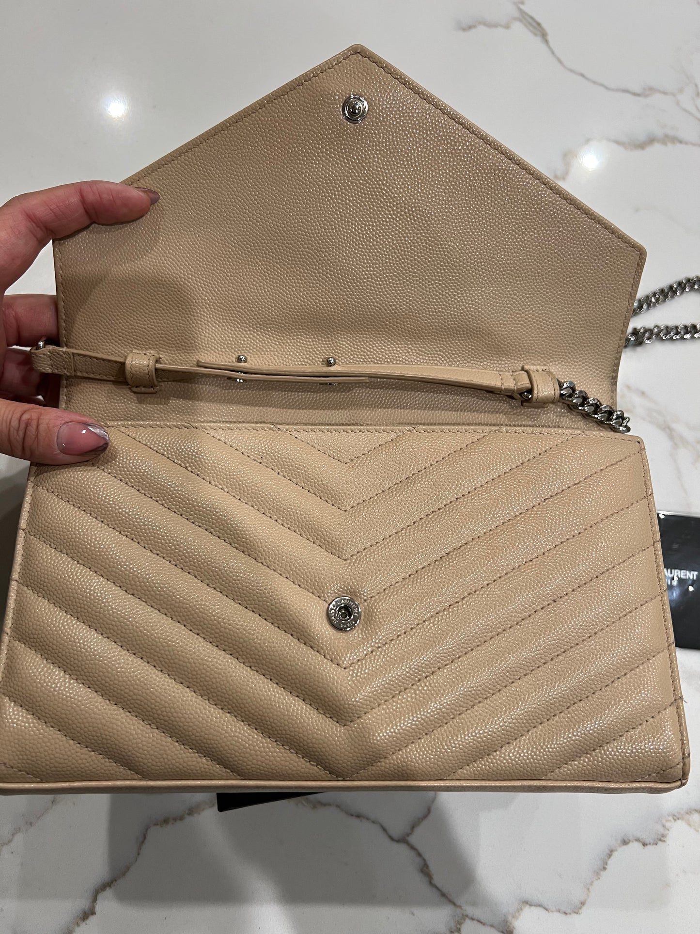 YSL beige crossbody bag