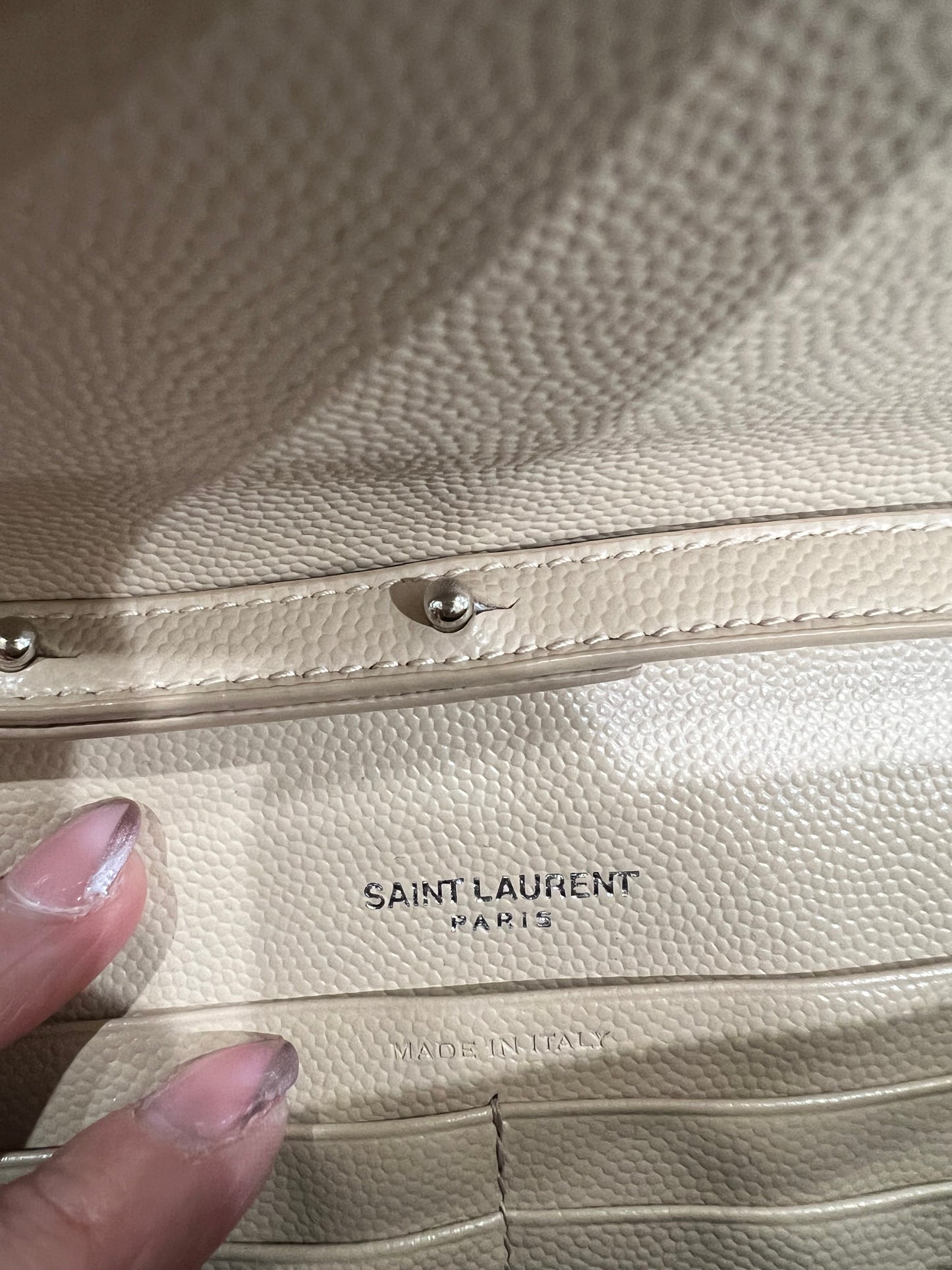YSL beige crossbody bag