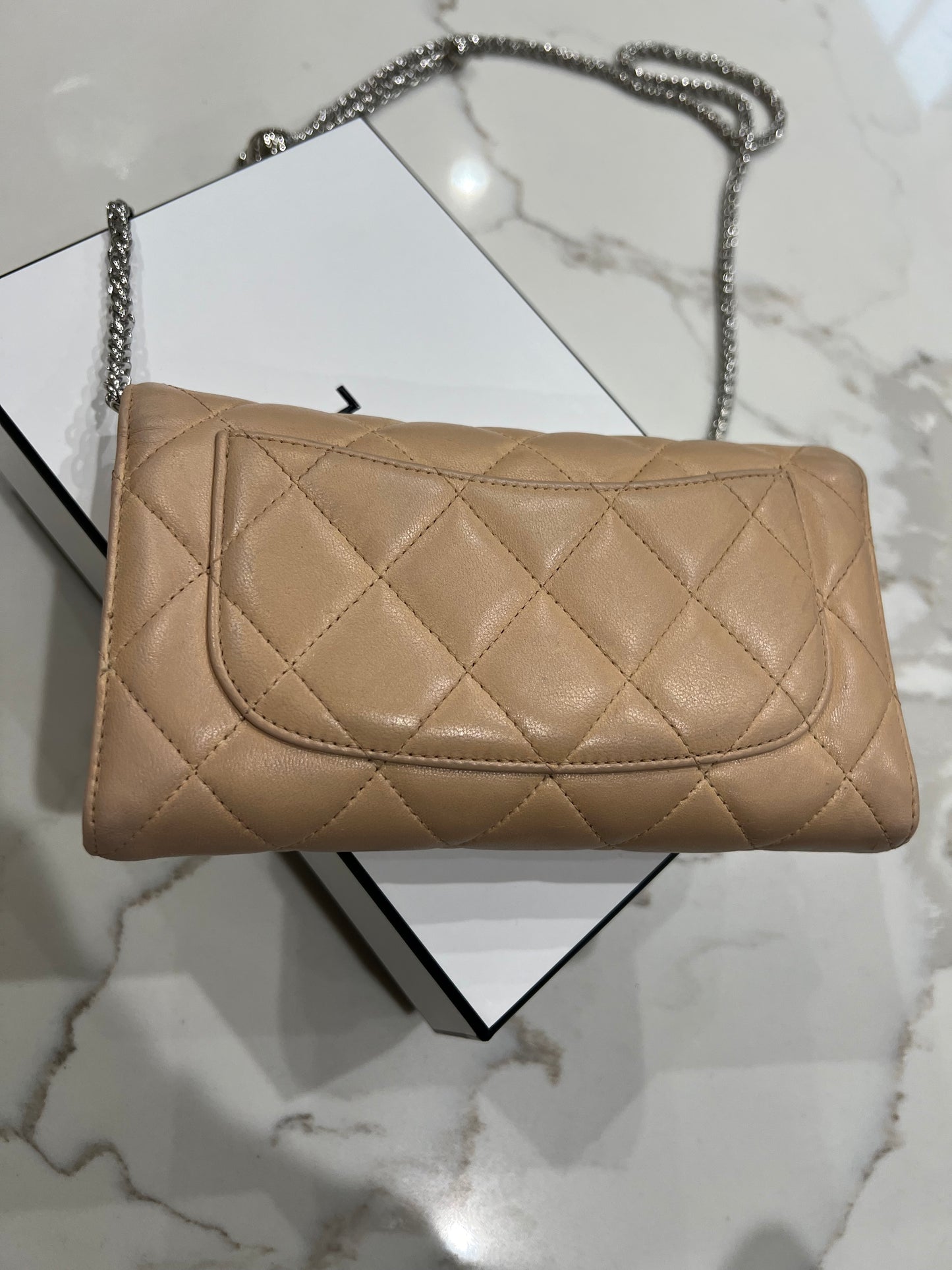 Chanel timeless classic wallet on chain
