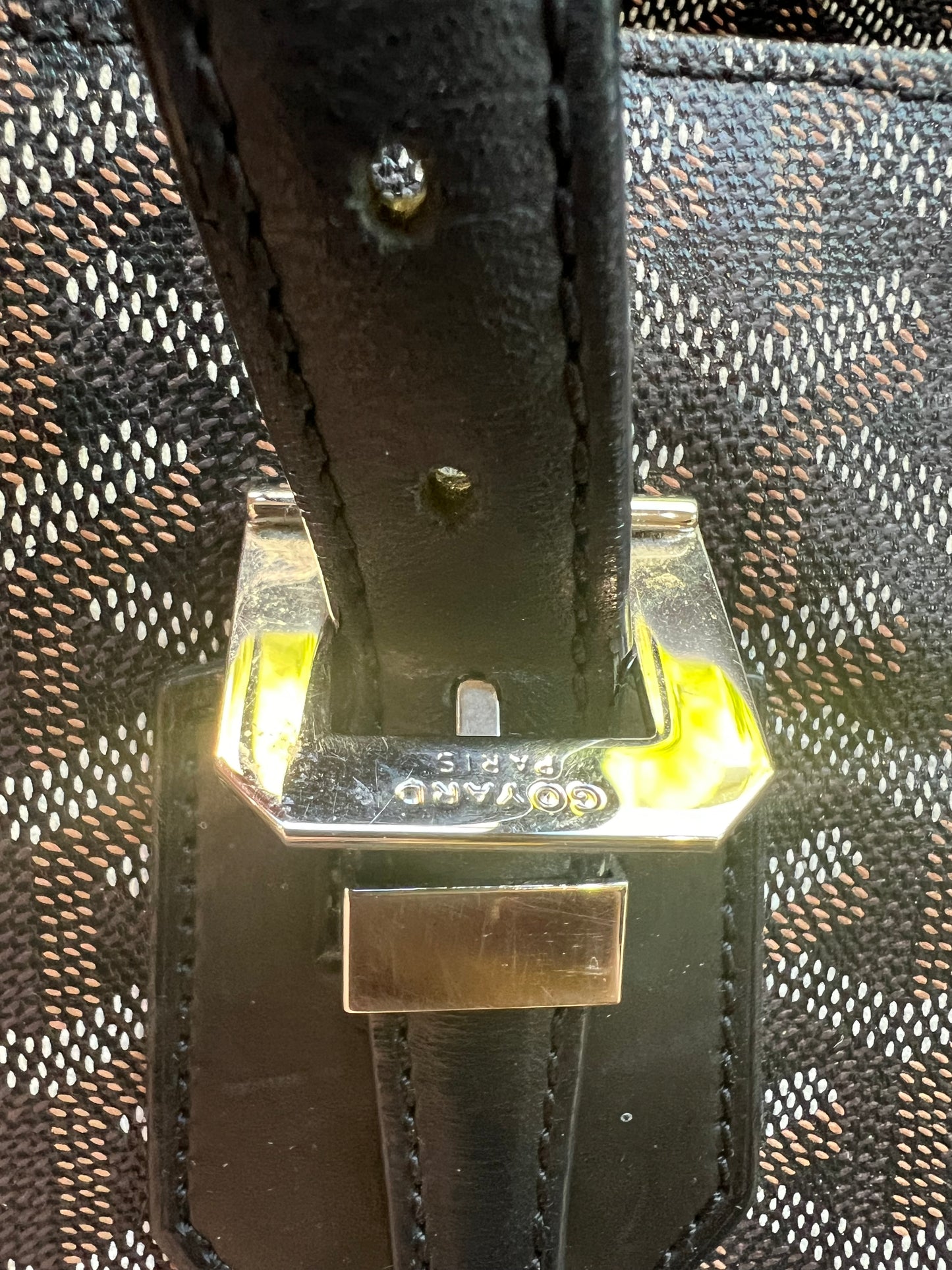 GOYARD Goyardine Sac Marie Galante MM Black