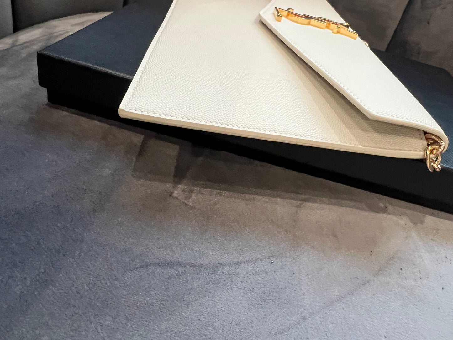 Saint Laurent uptown clutch with chain
