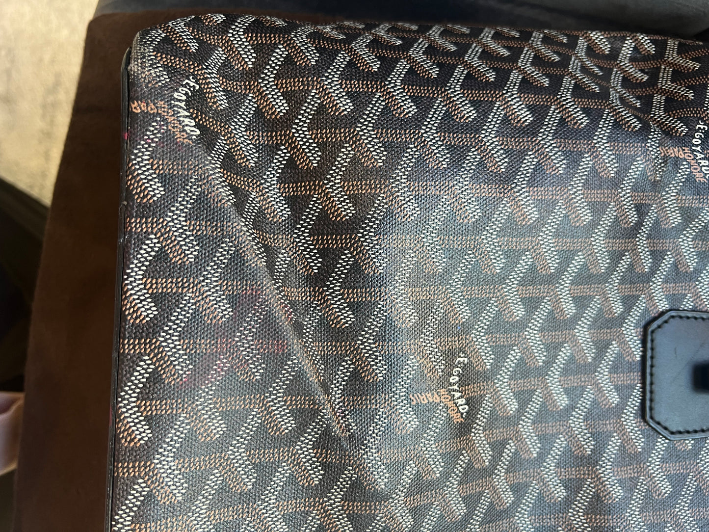 GOYARD Goyardine Sac Marie Galante MM Black