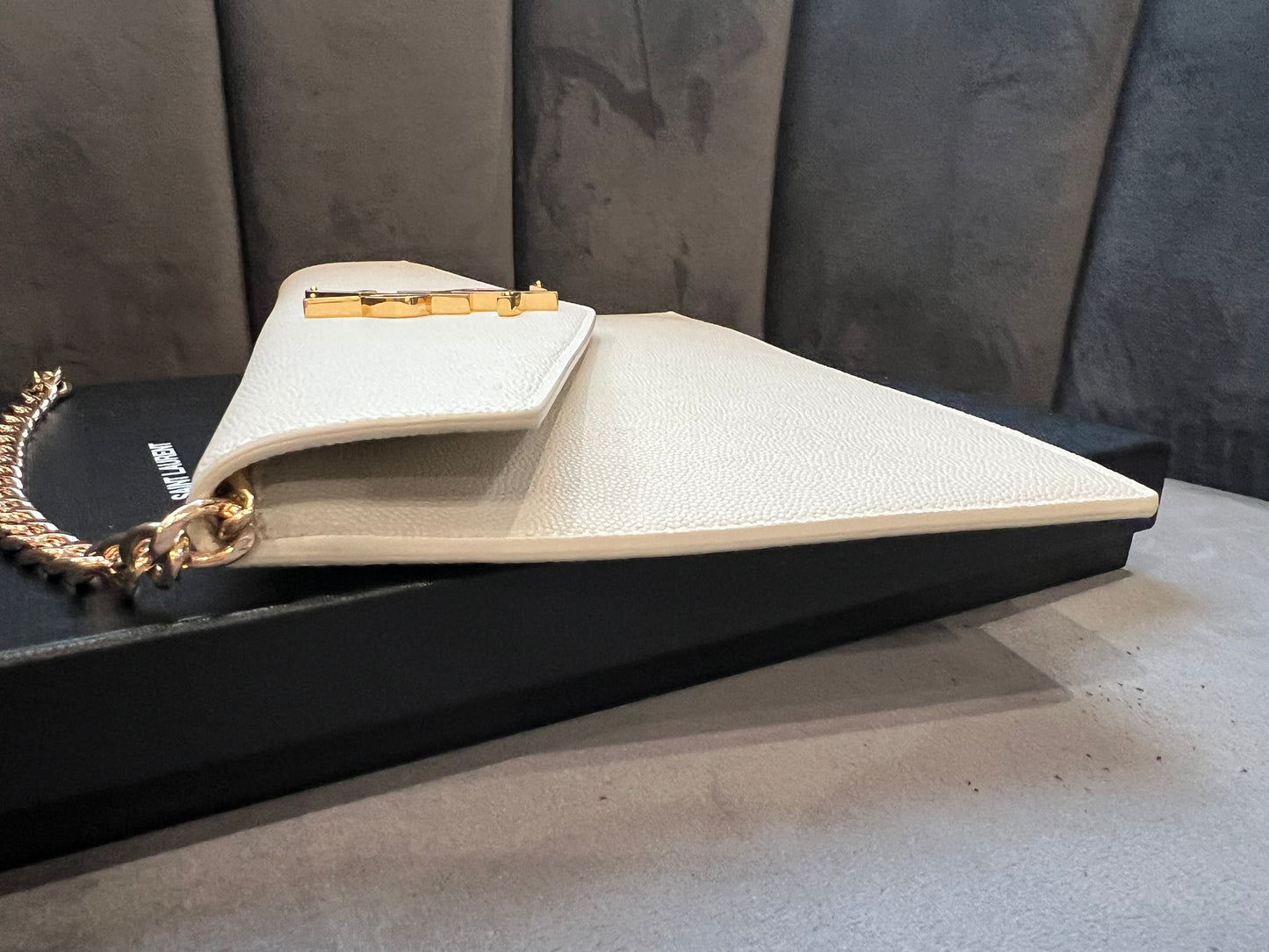 Saint Laurent uptown clutch with chain