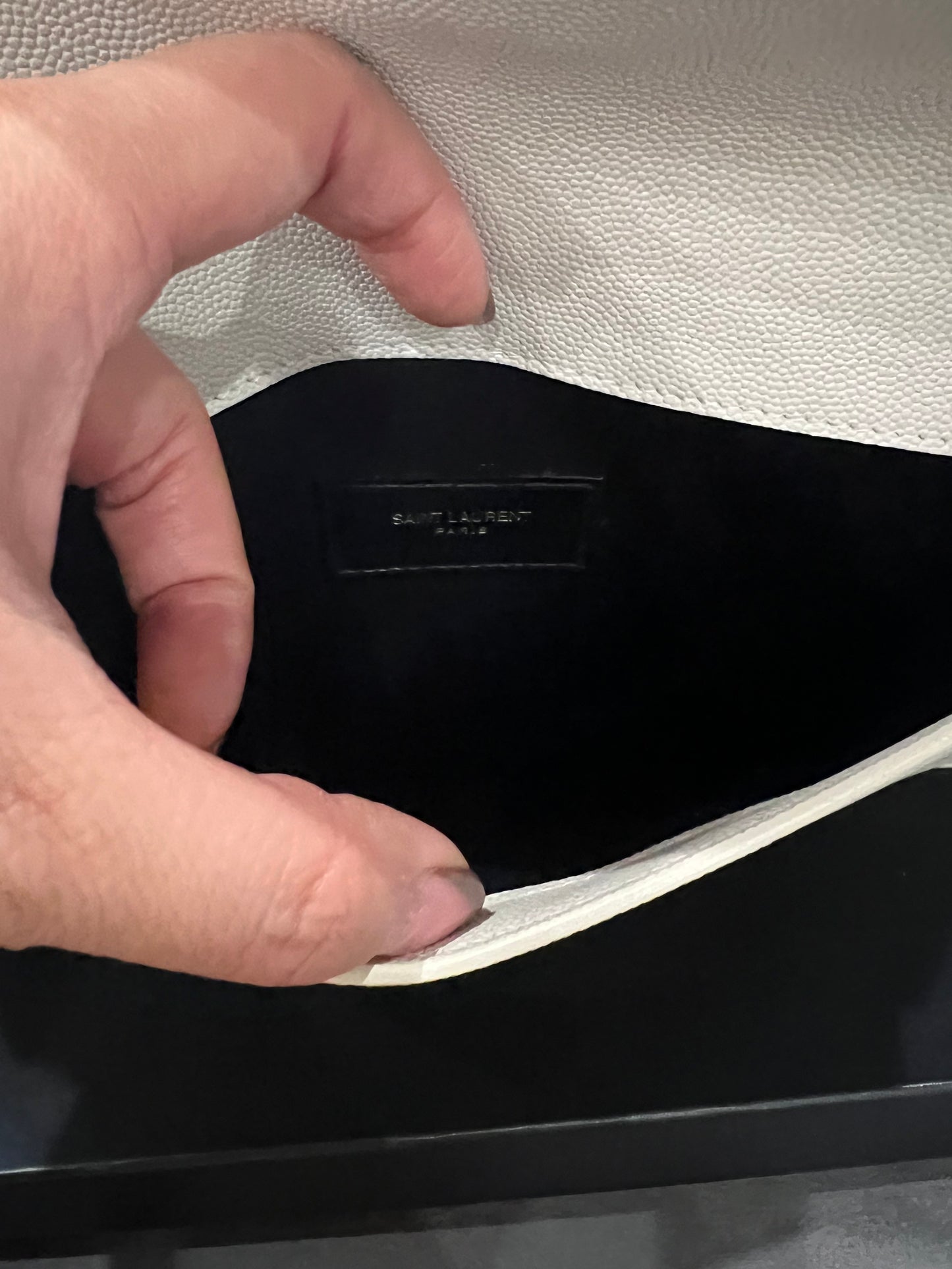 Saint Laurent uptown clutch with chain