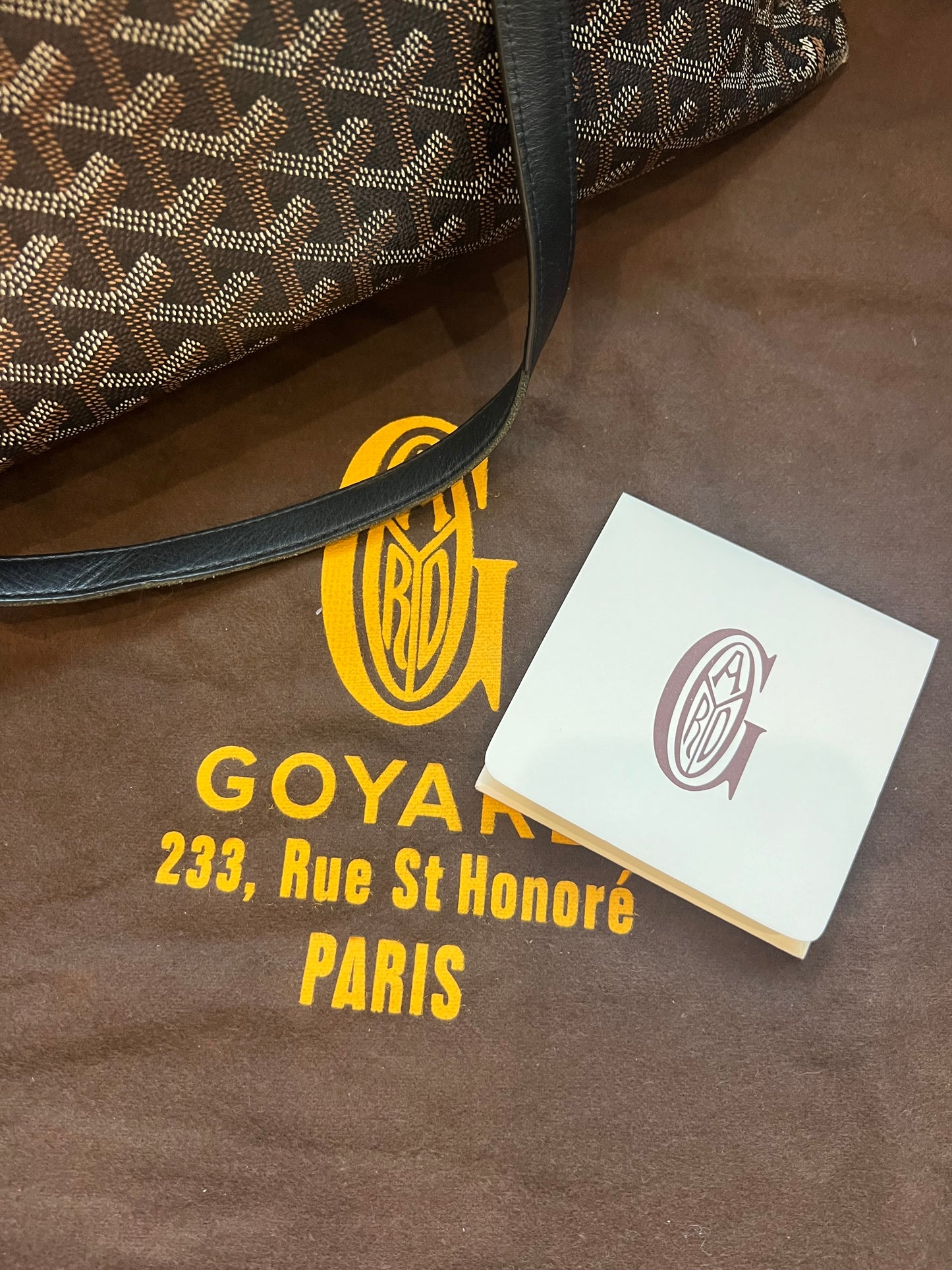 GOYARD Goyardine Sac Marie Galante MM Black