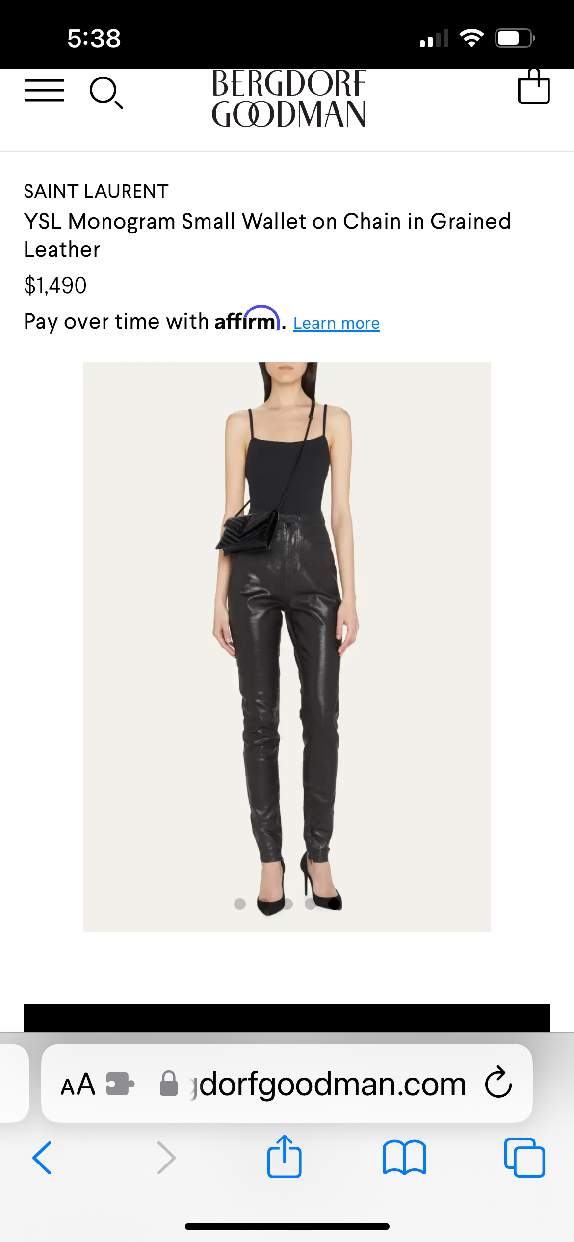 YSL black cassandre crossbody bag