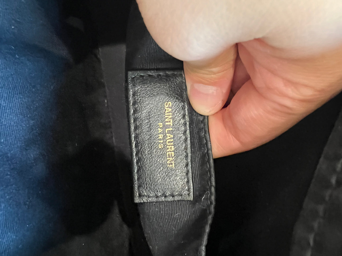 YSL camera bag quilted with gold hardware