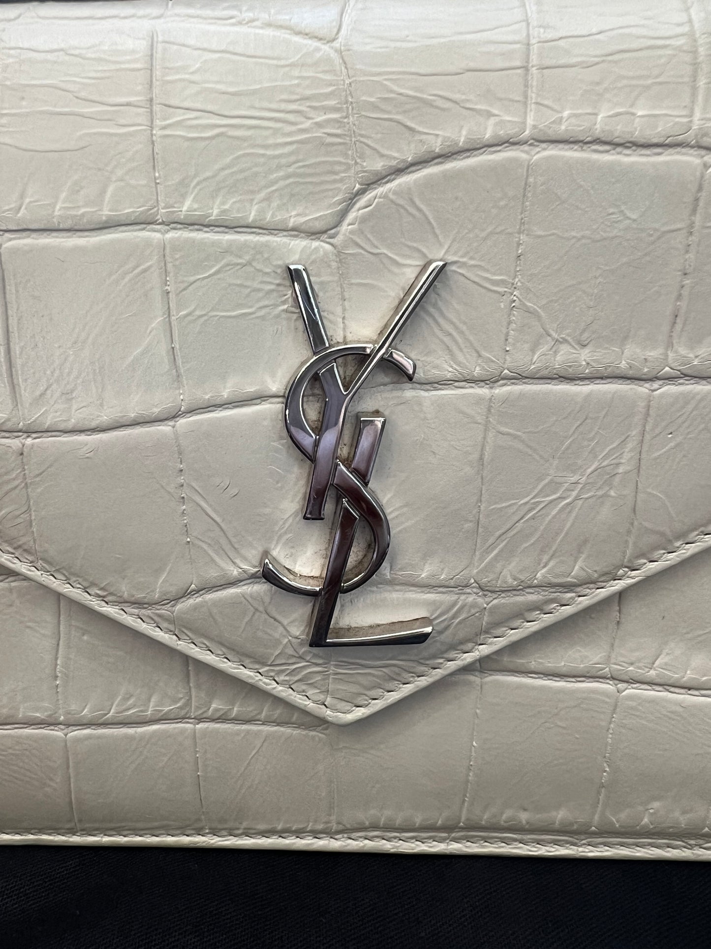 YSL Uptown Crocodile Crossboy Bag