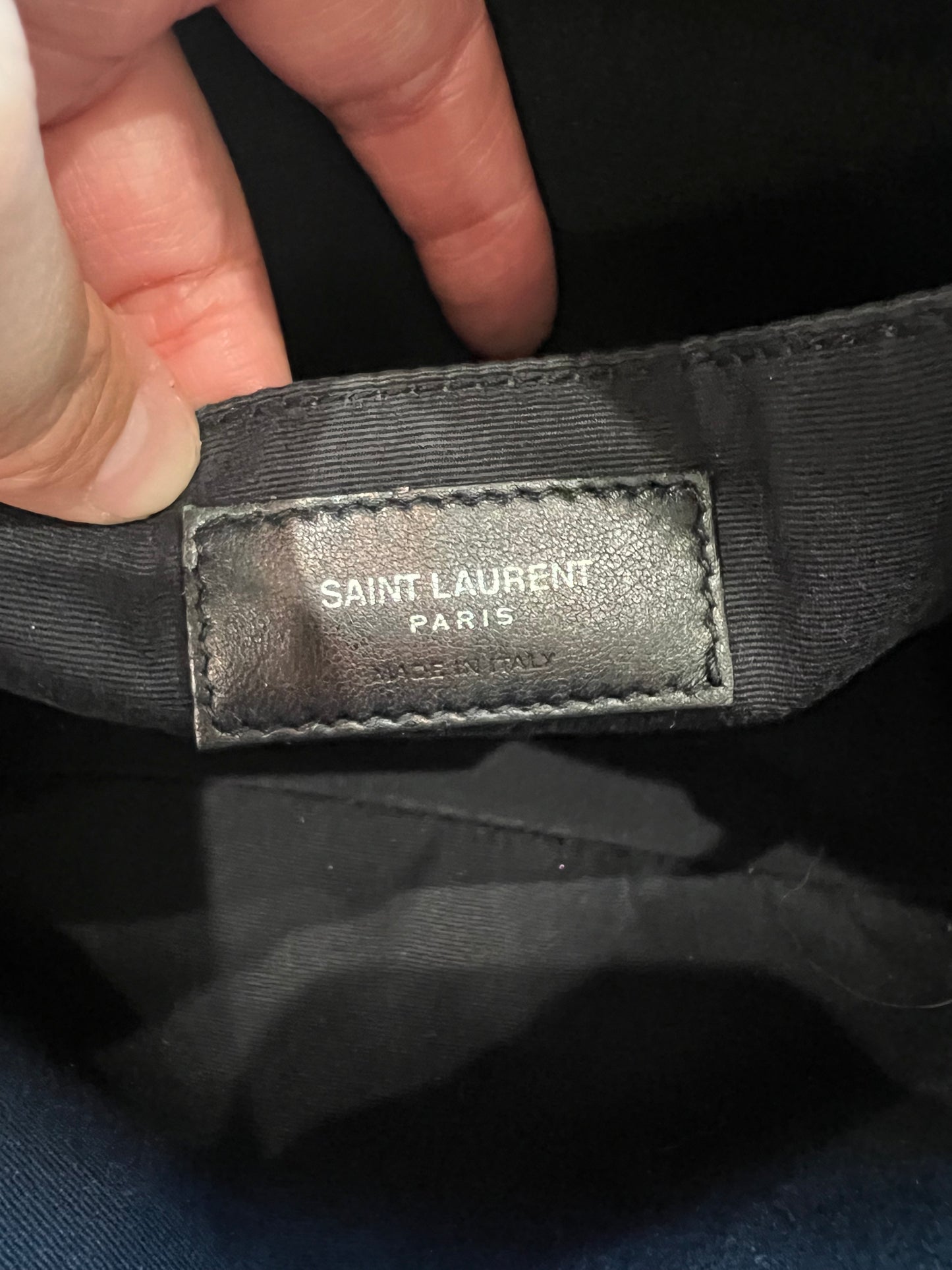 YSL Lambskin Monogram Small Lou Camera Bag White