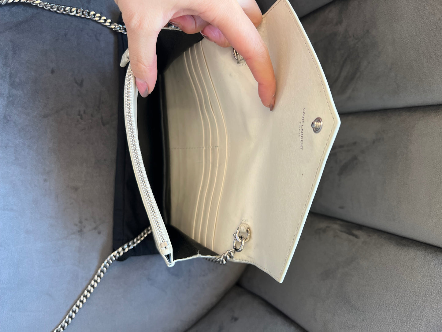 YSL Uptown Crocodile Crossboy Bag