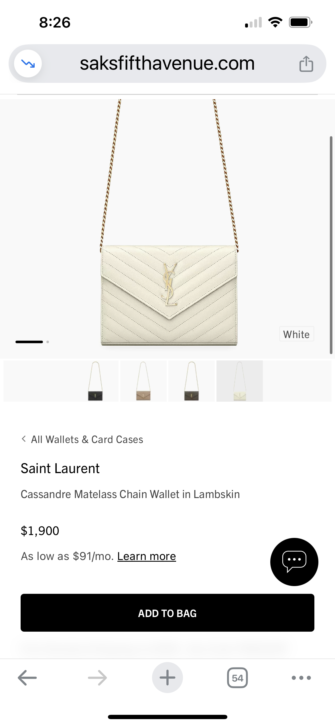 Yves Saint Laurent Cassandre Envelope crossbody