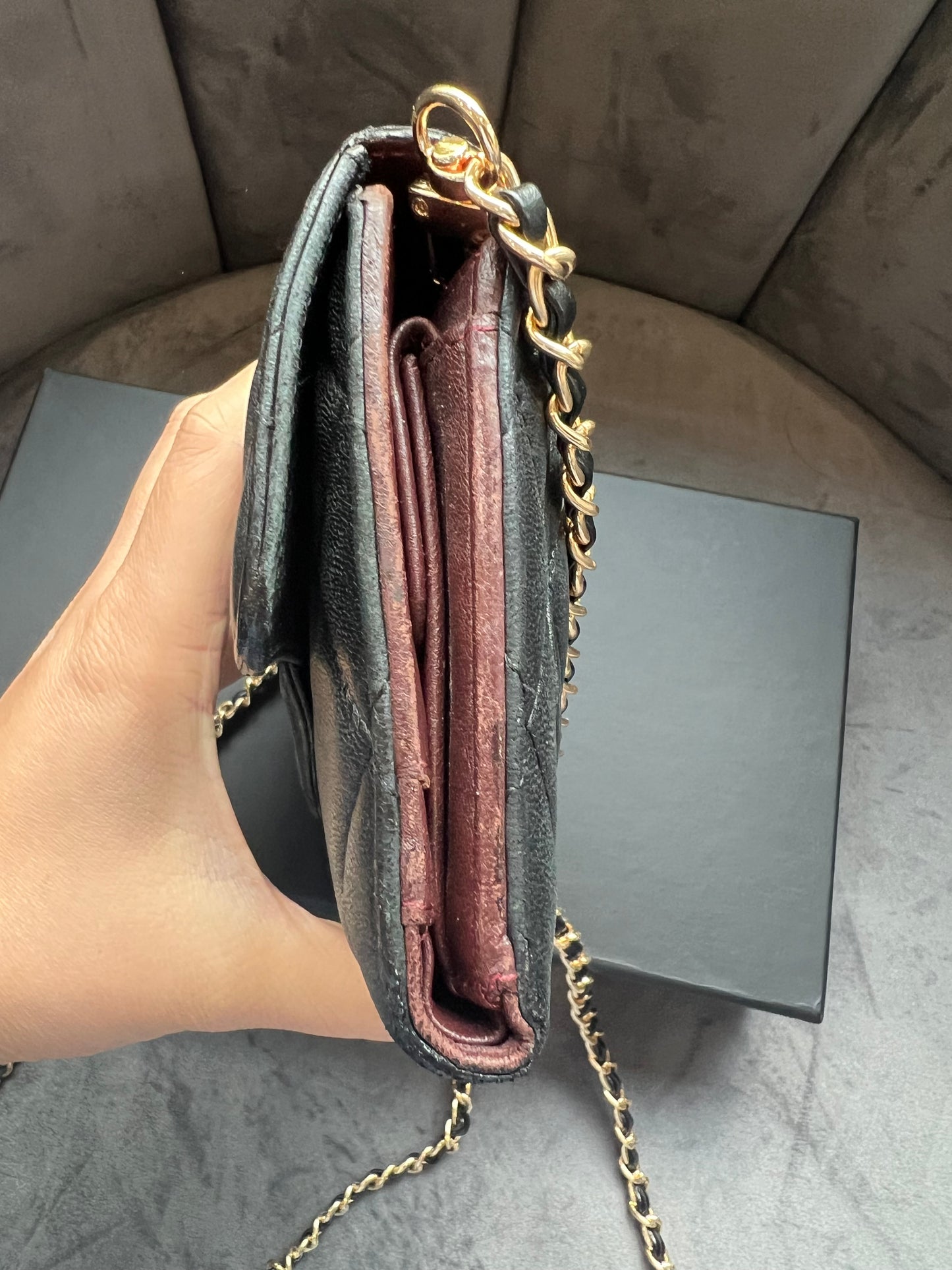 Chanel timeless wallet on chain
