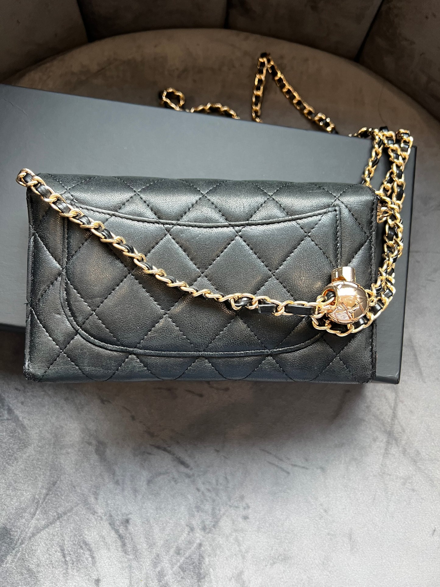 Chanel timeless wallet on chain