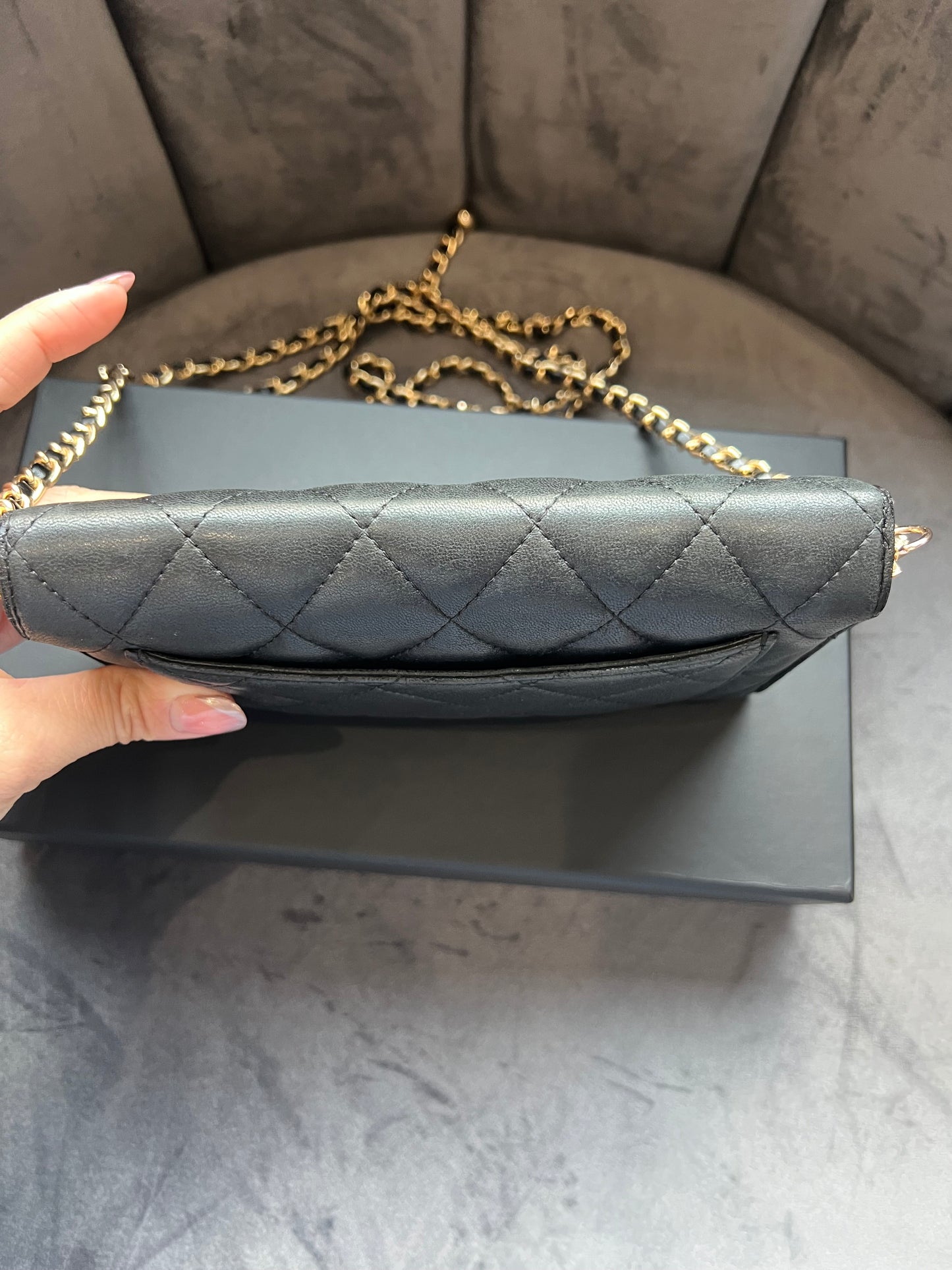 Chanel timeless wallet on chain