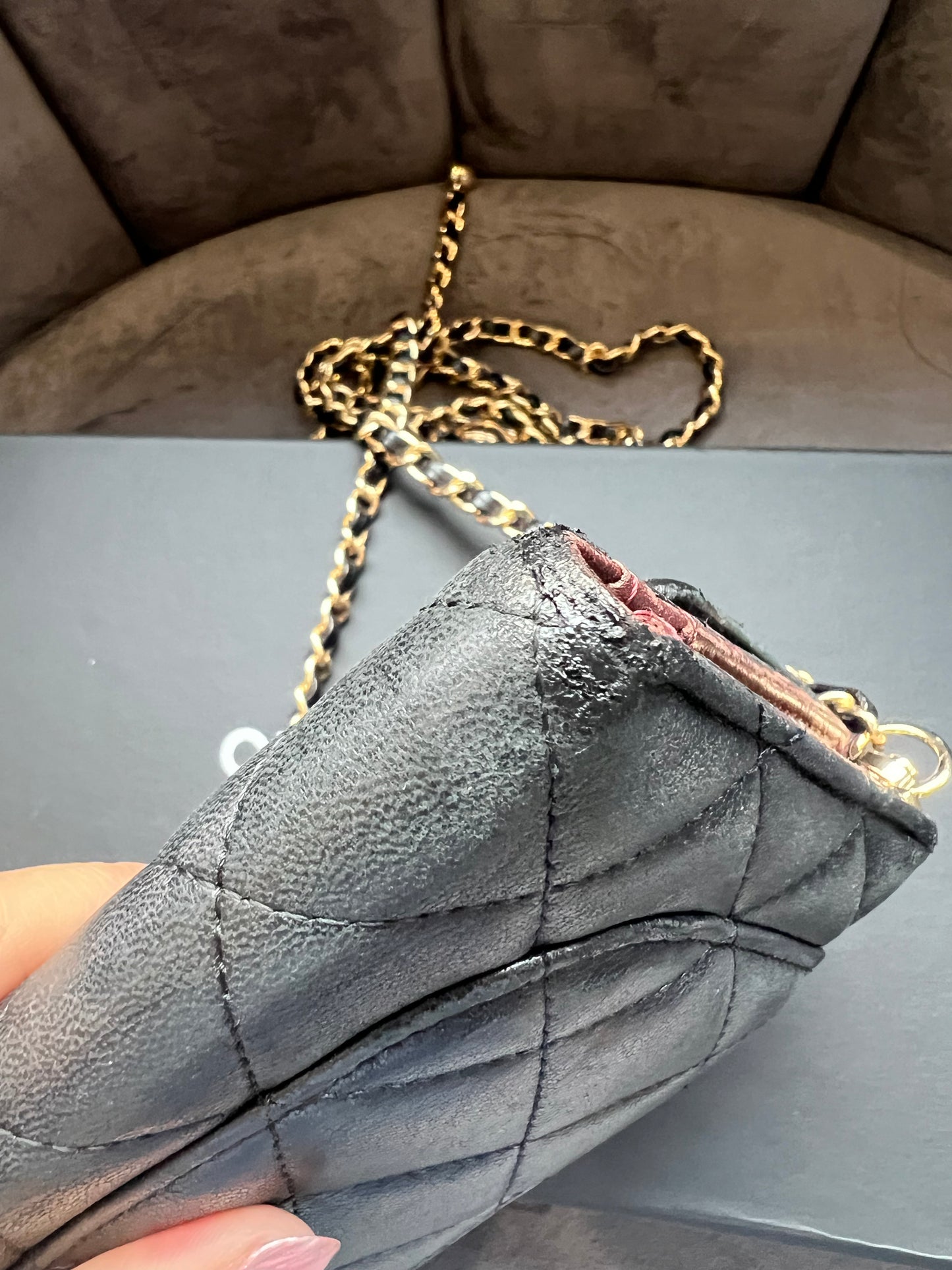 Chanel timeless wallet on chain