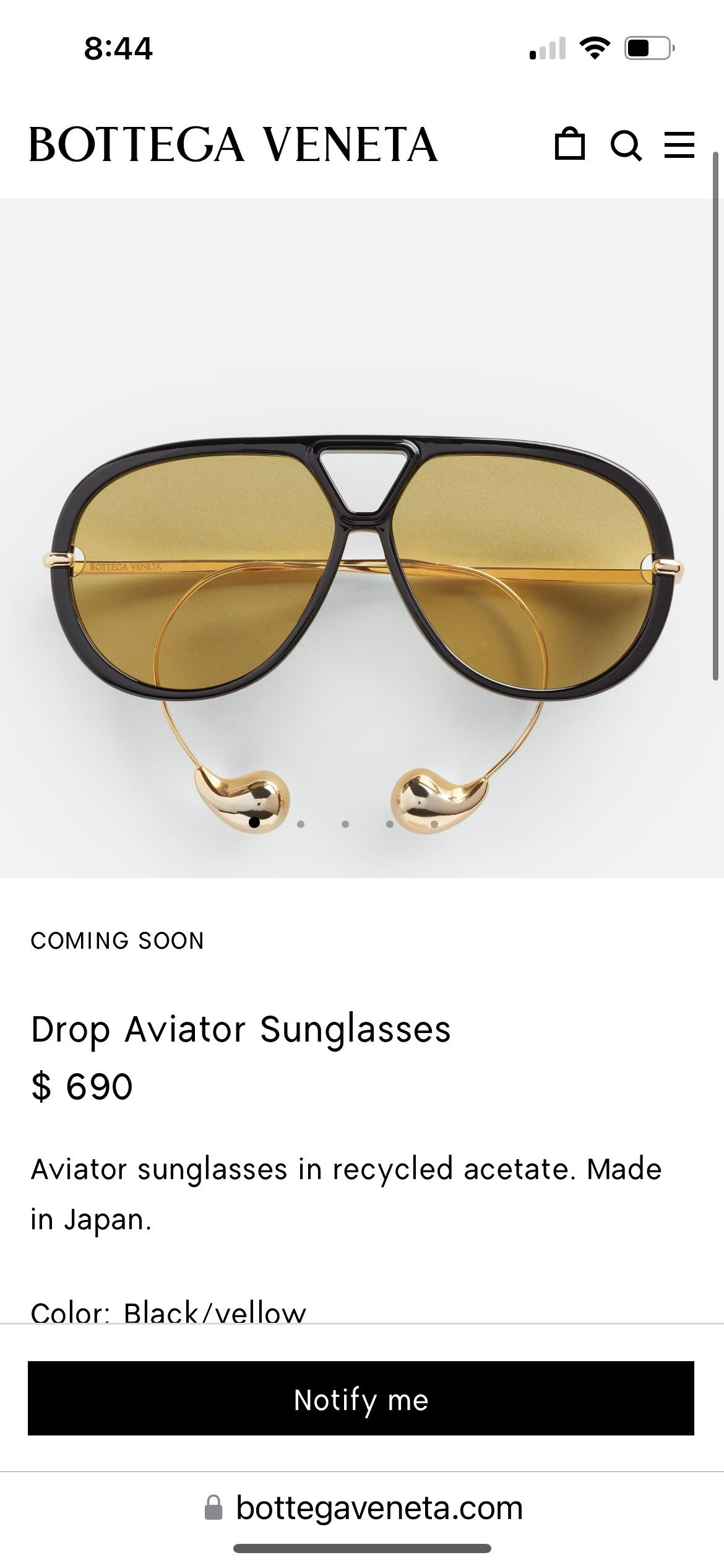 Bottega Drop Sunglasses