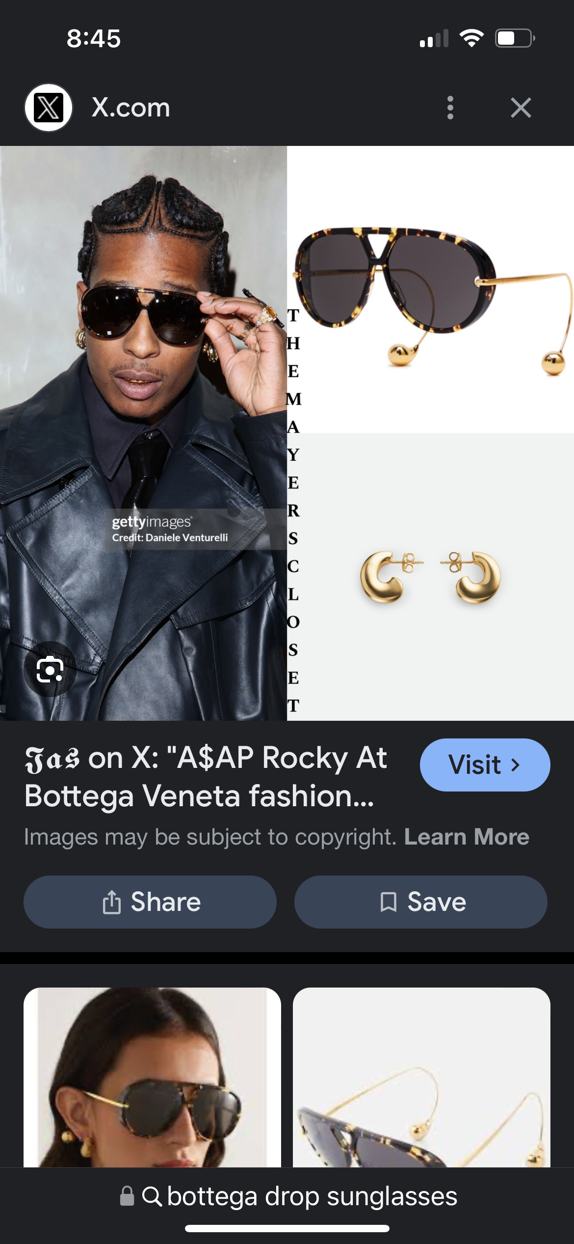 Bottega Drop Sunglasses