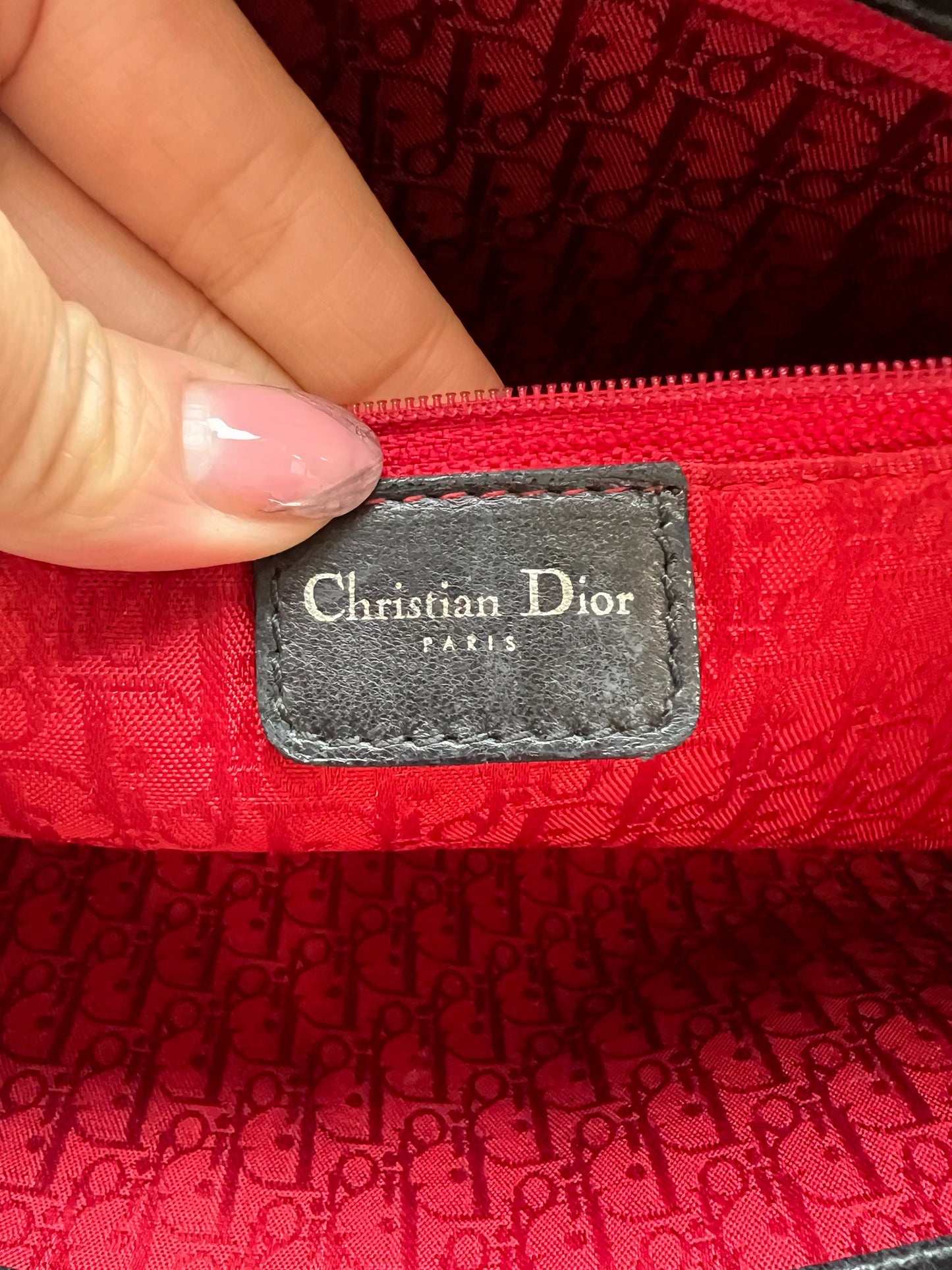 Lady Dior Cannage shopping tote lambskin black