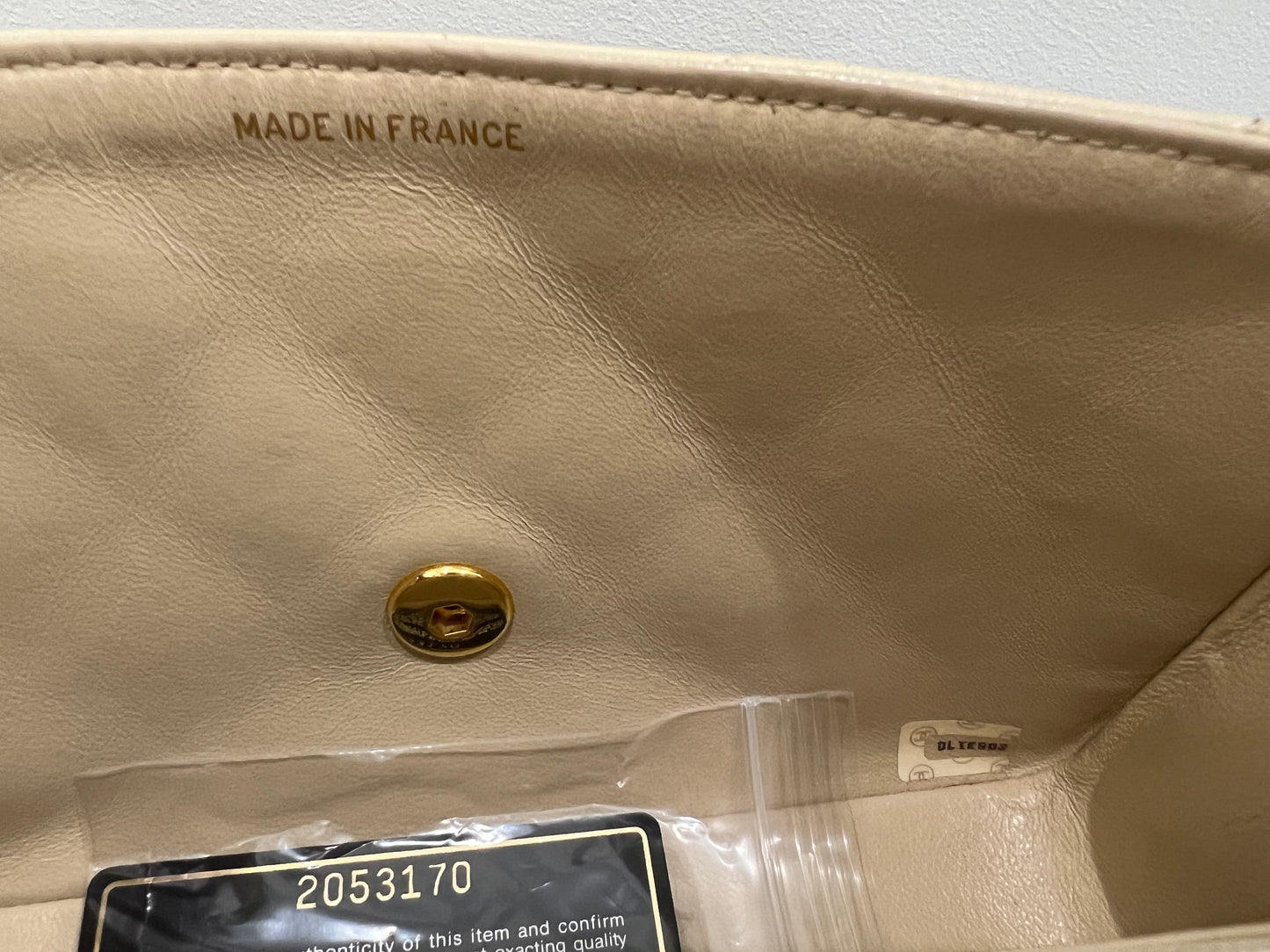 Vintage Chanel Diana ivory 24k gold