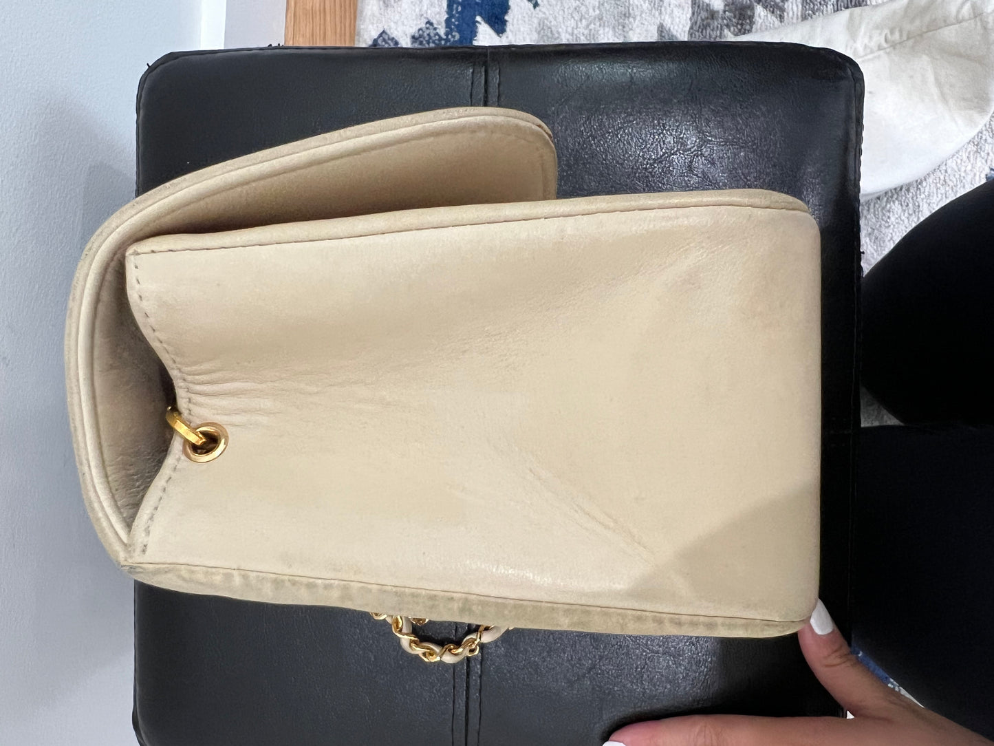 Vintage Chanel Diana ivory 24k gold