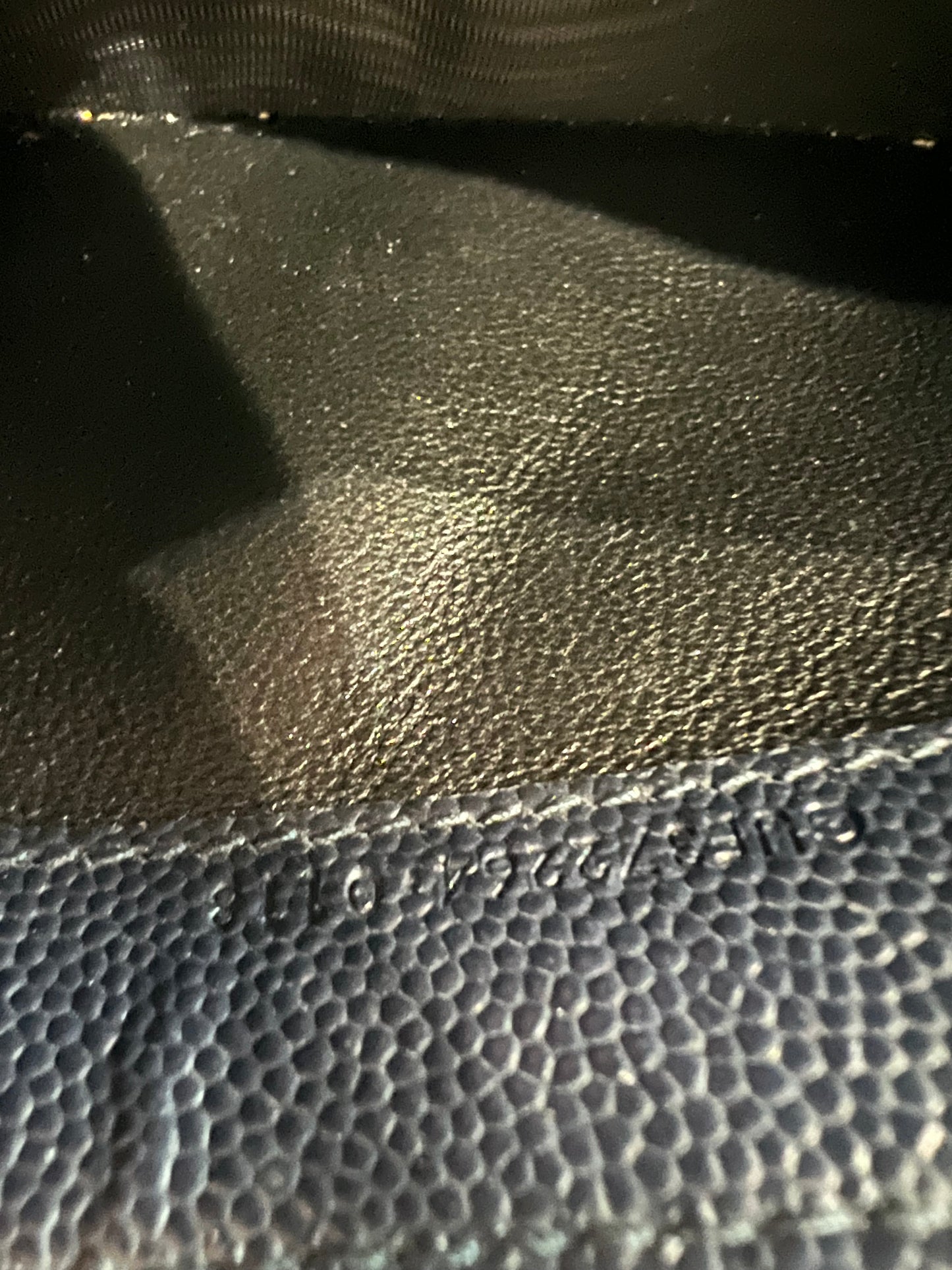 Saint Laurent cassandre envelope flap wallet on chain Navy