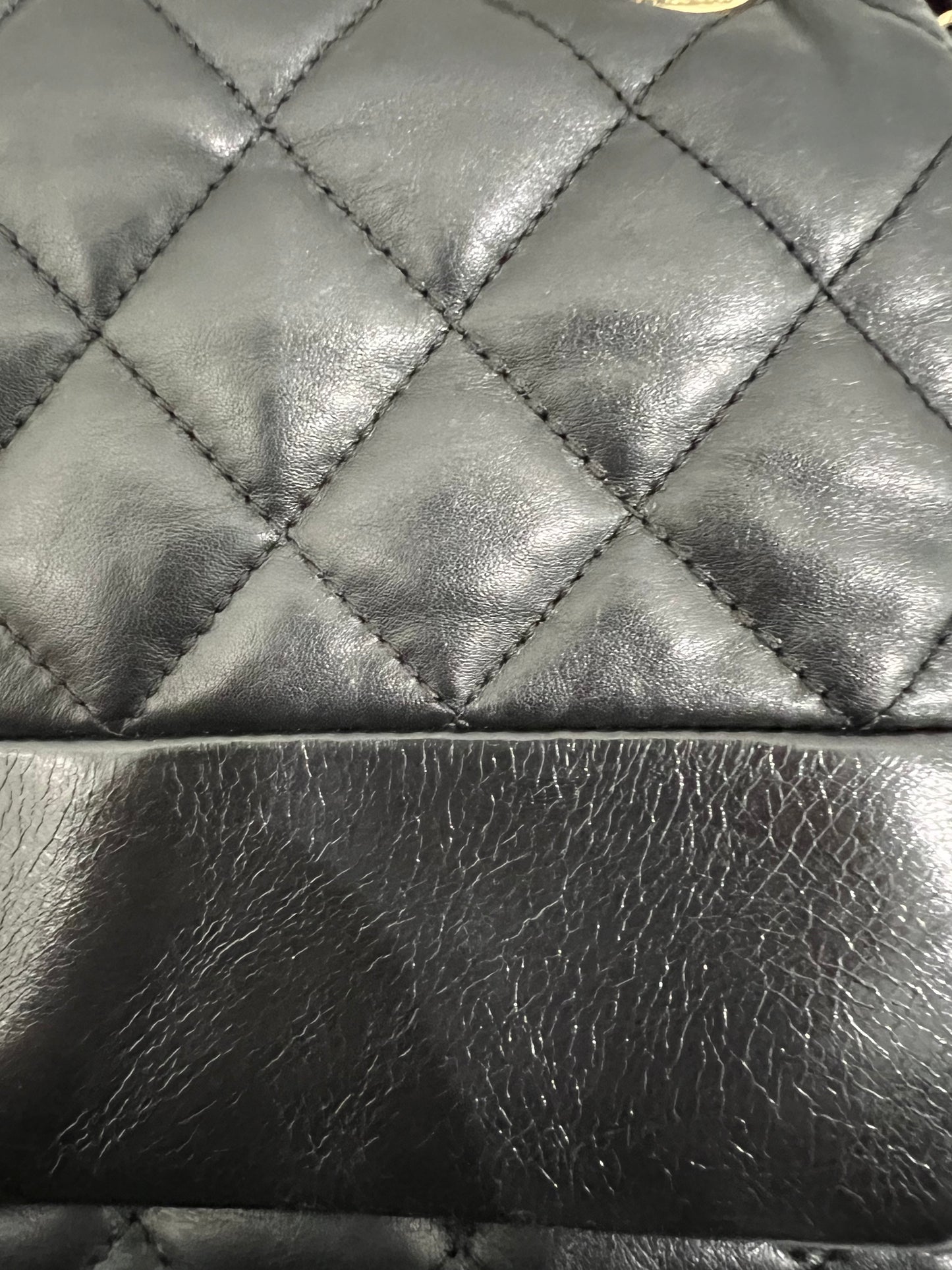 Chanel black single flap quilted handbag
