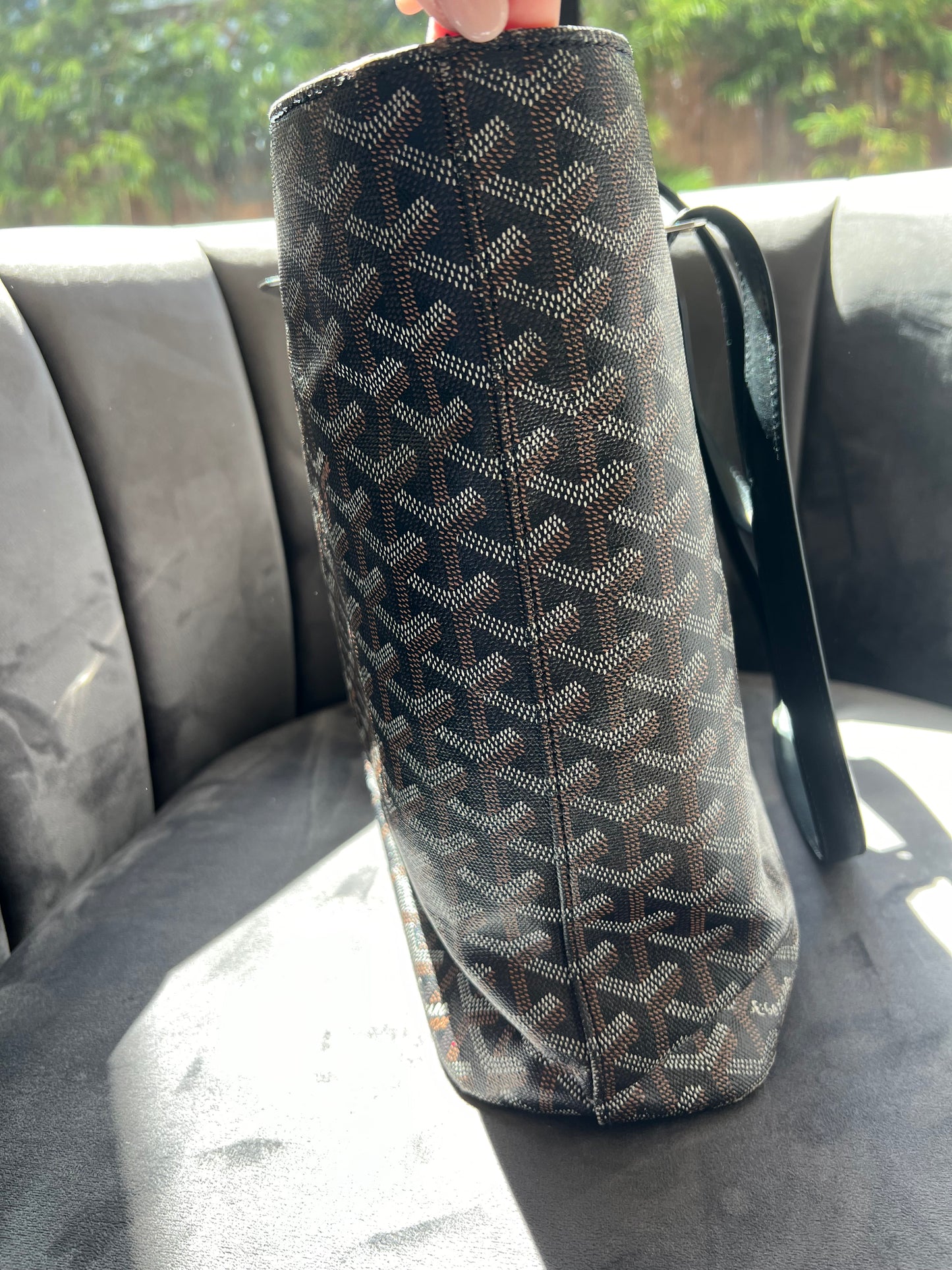 GOYARD Goyardine Sac Marie Galante MM Black