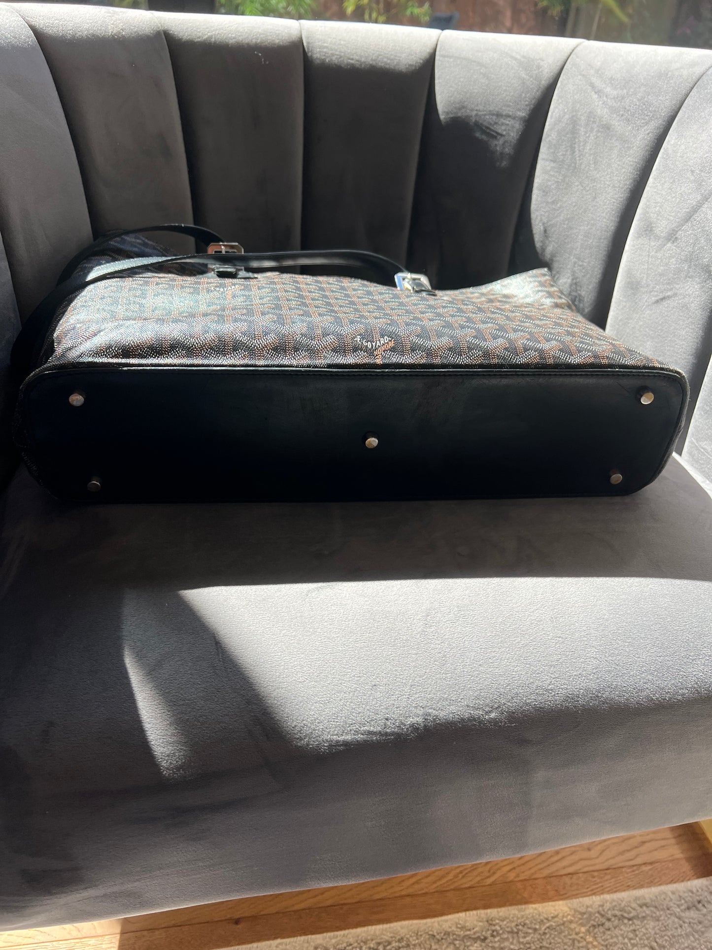 GOYARD Goyardine Sac Marie Galante MM Black