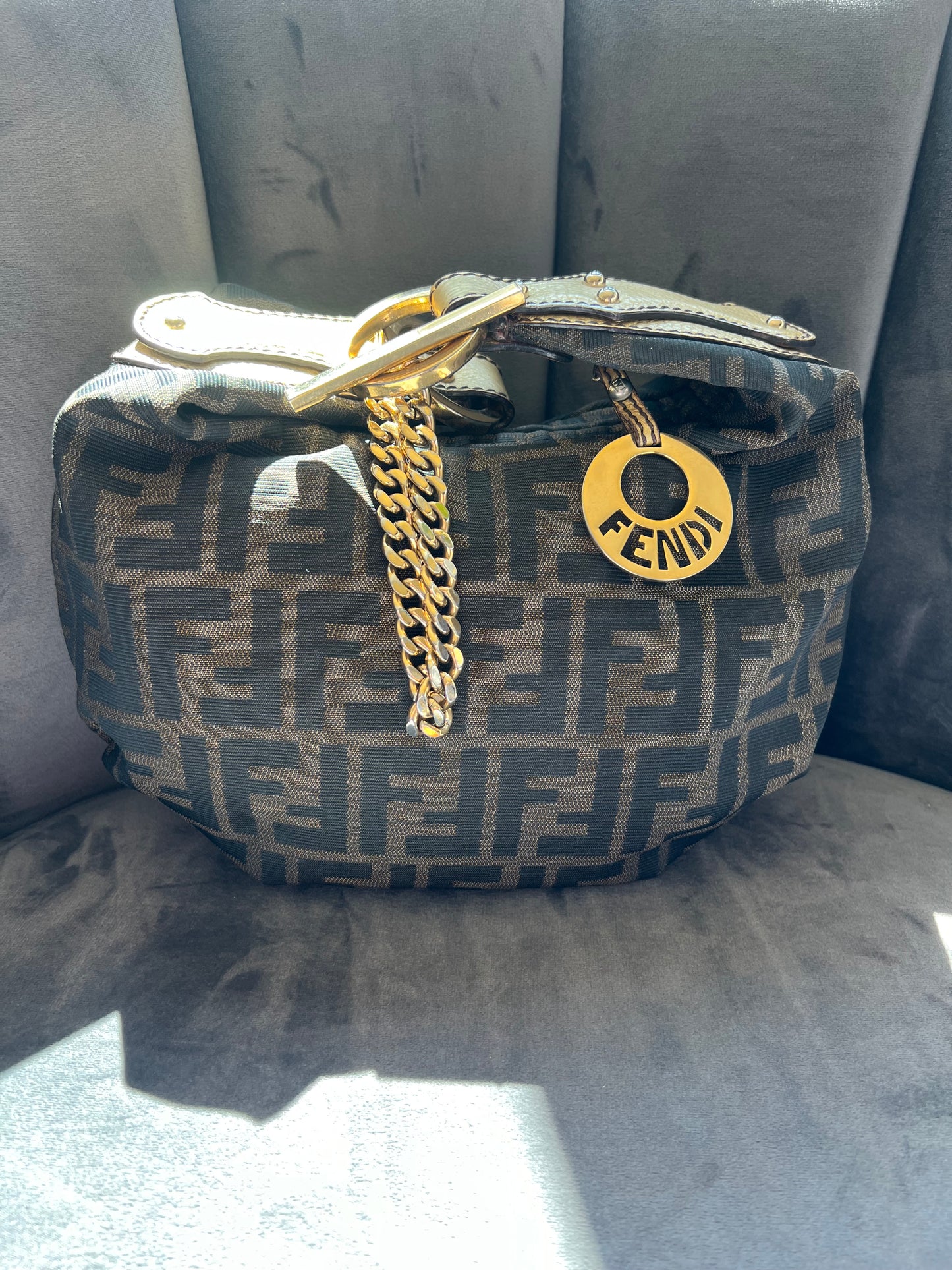 Fendi chain hobo and bracelet bag