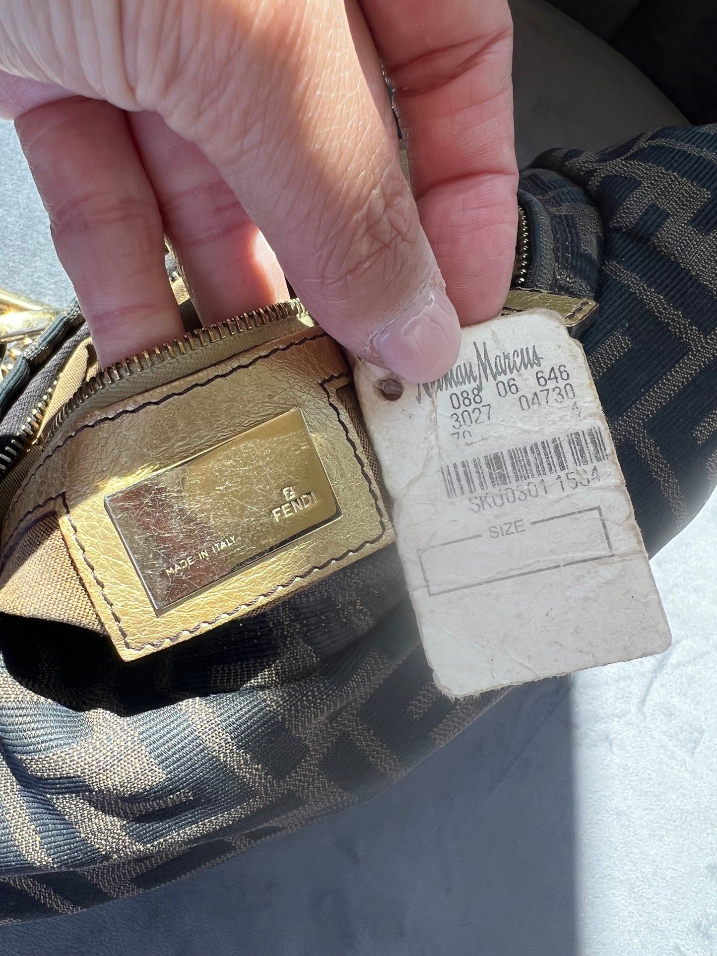 Fendi chain hobo and bracelet bag