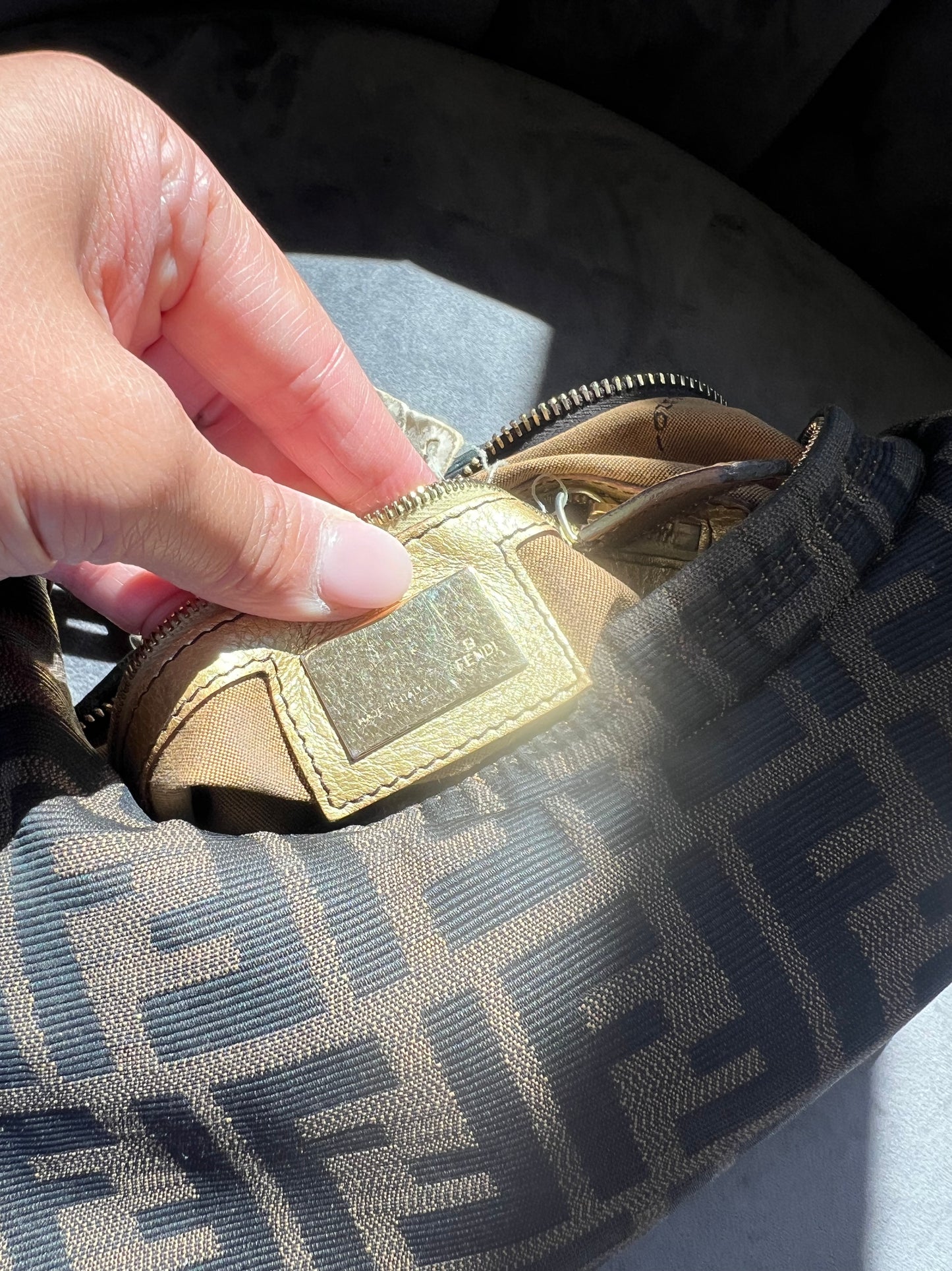 Fendi chain hobo and bracelet bag