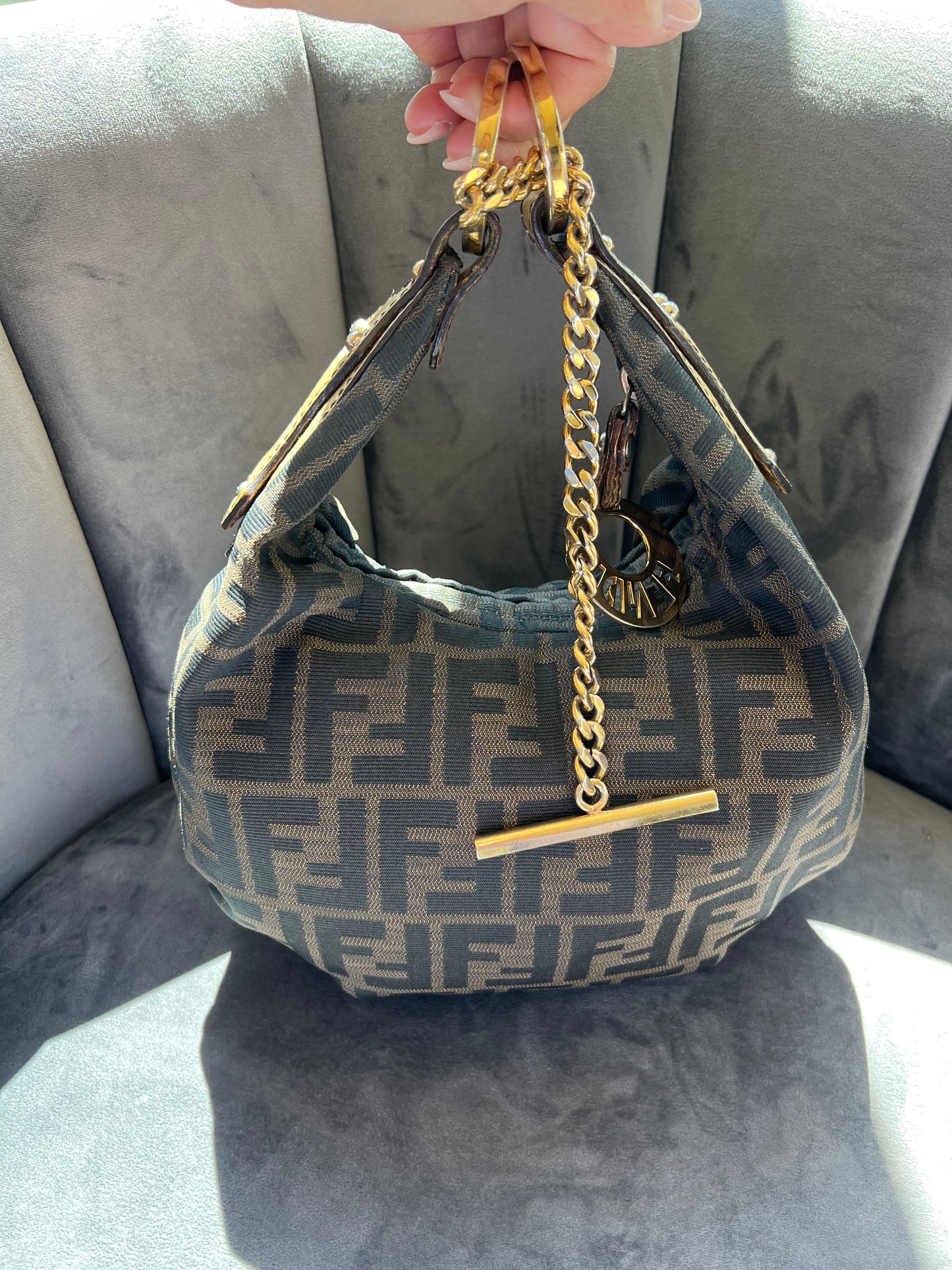 Fendi chain hobo and bracelet bag