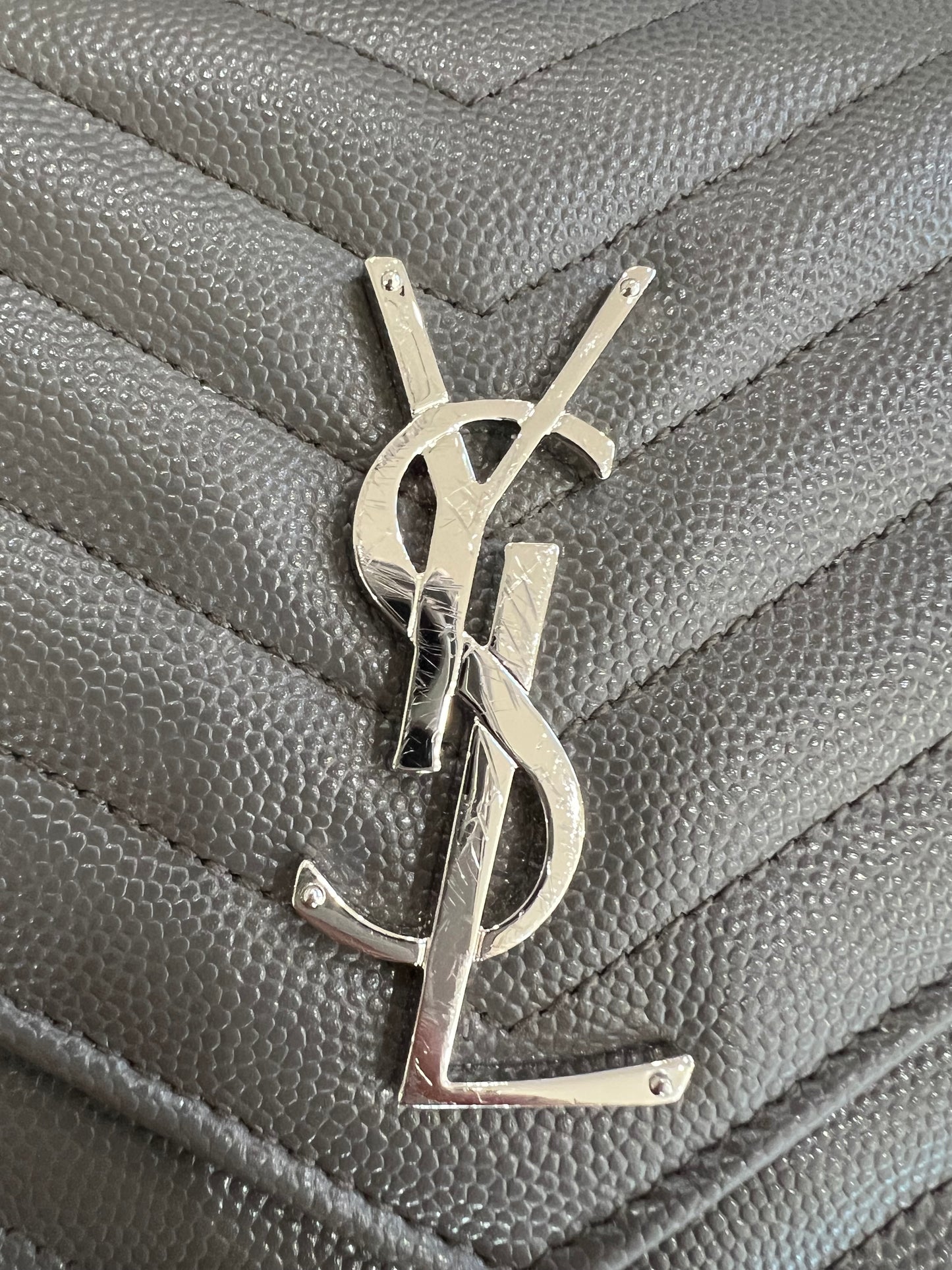 YSL gray crossbody bag