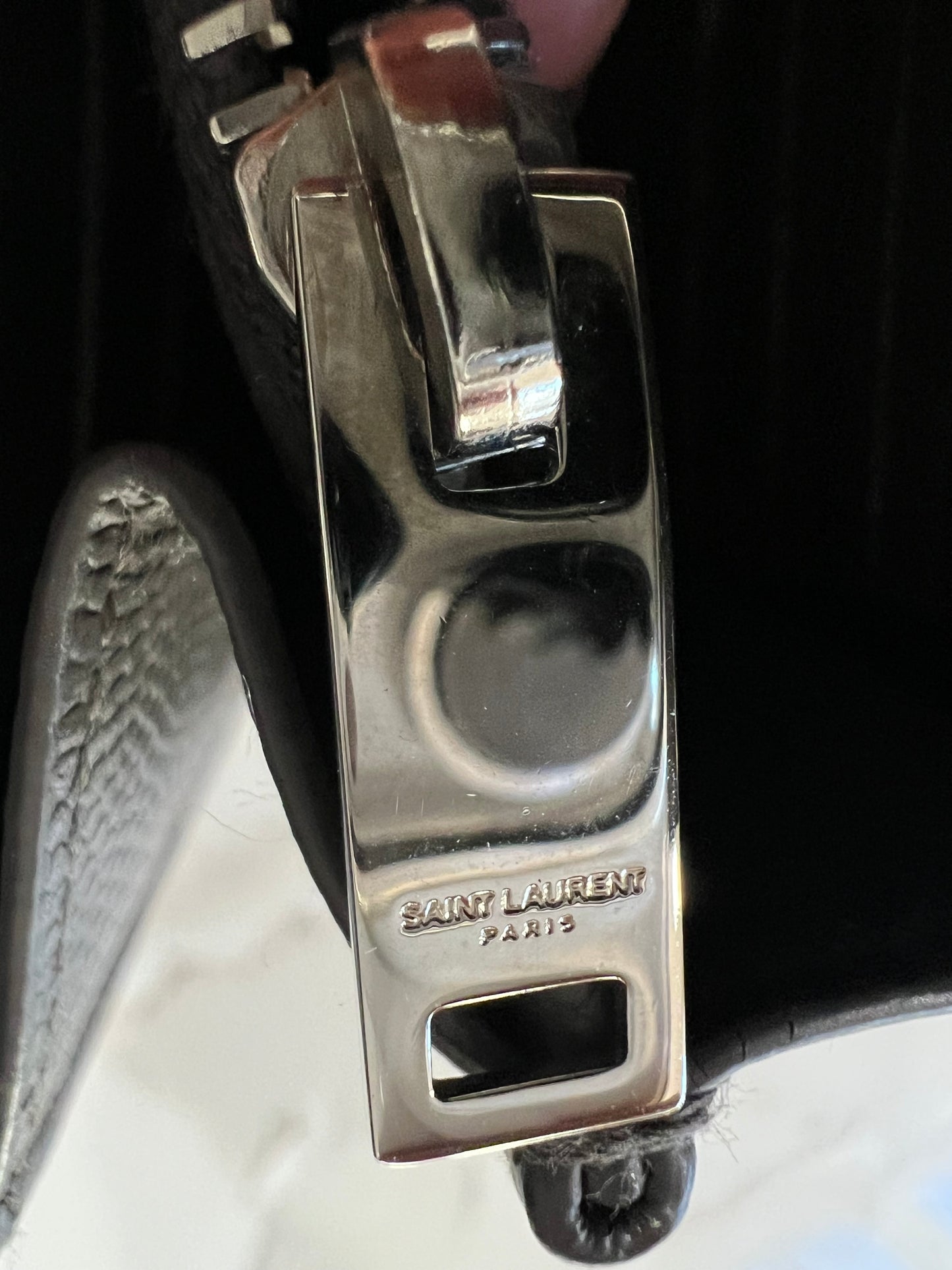 YSL gray crossbody bag