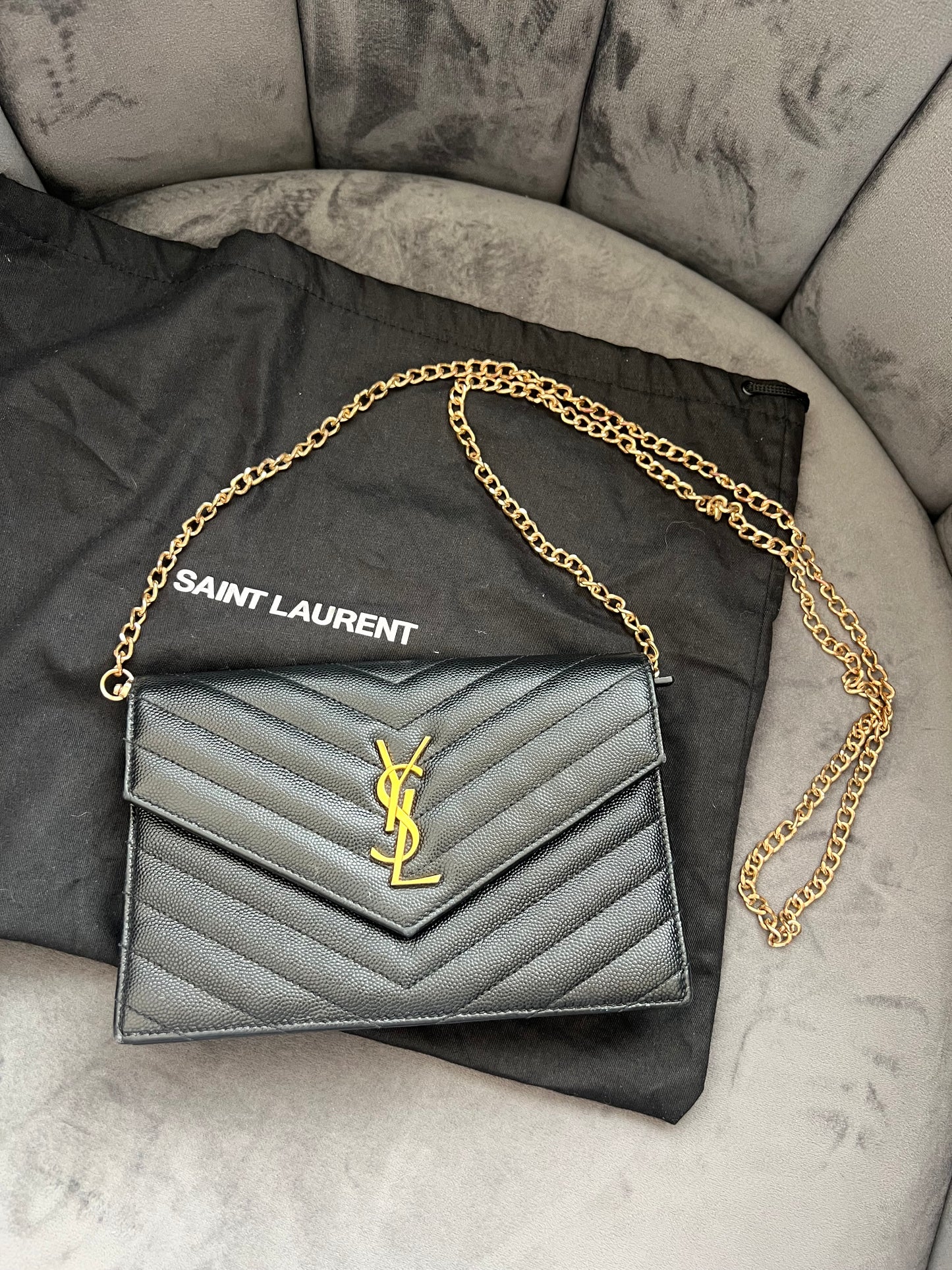 Yves Saint Laurent Cassandre envelope flap crossbody bag