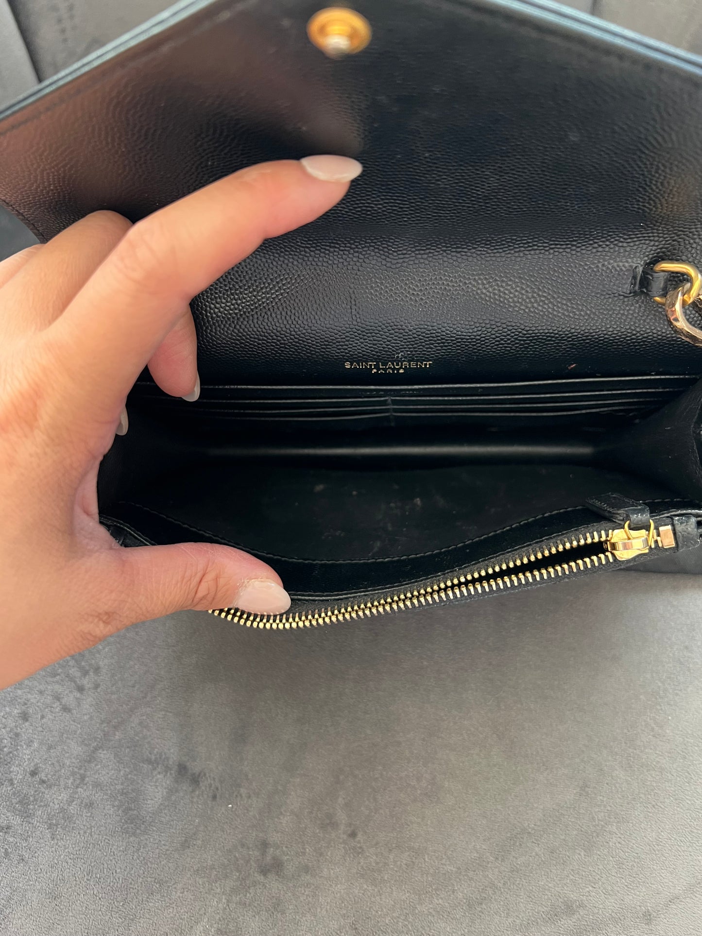 Yves Saint Laurent Cassandre envelope flap crossbody bag