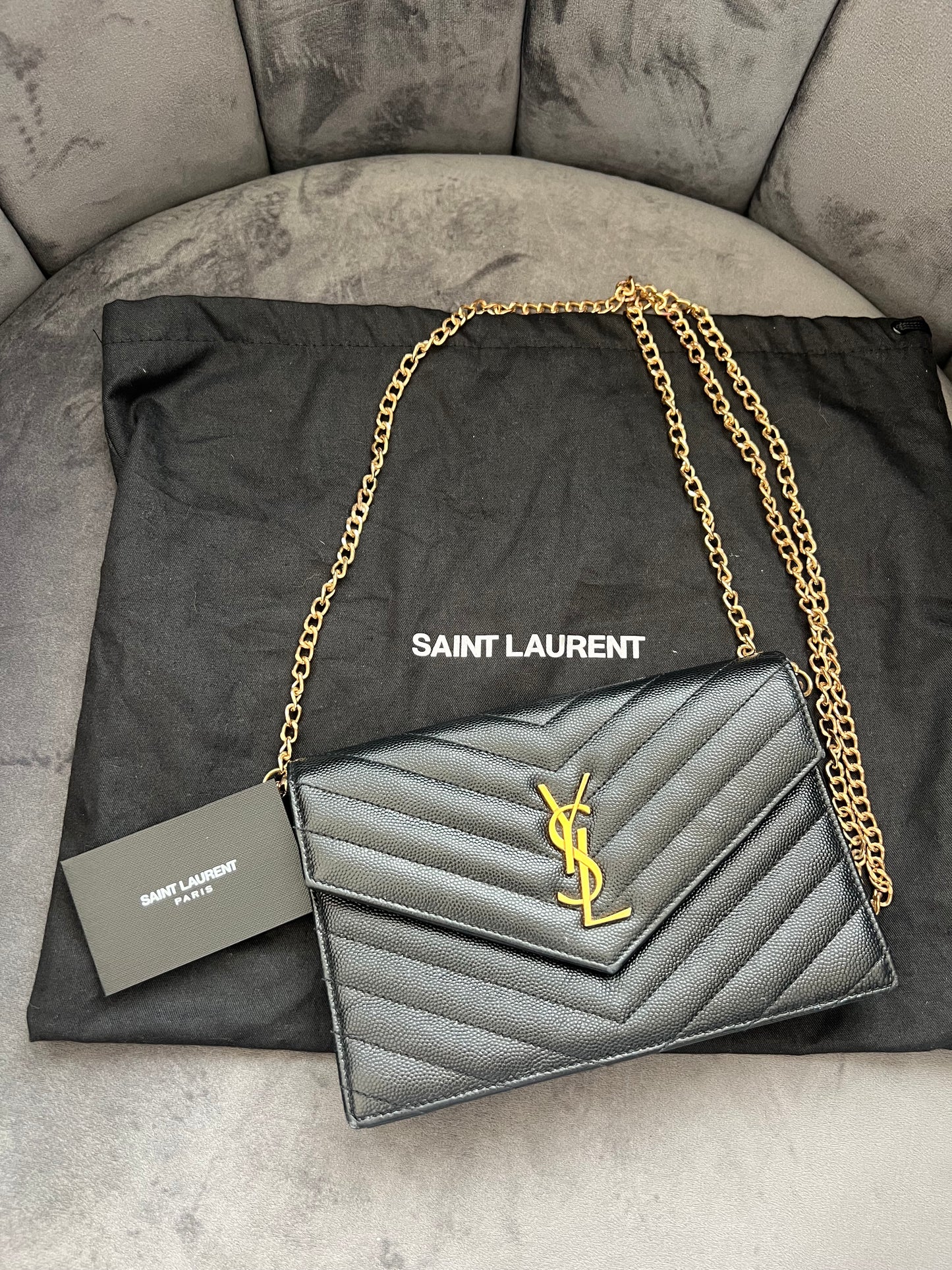 Yves Saint Laurent Cassandre envelope flap crossbody bag