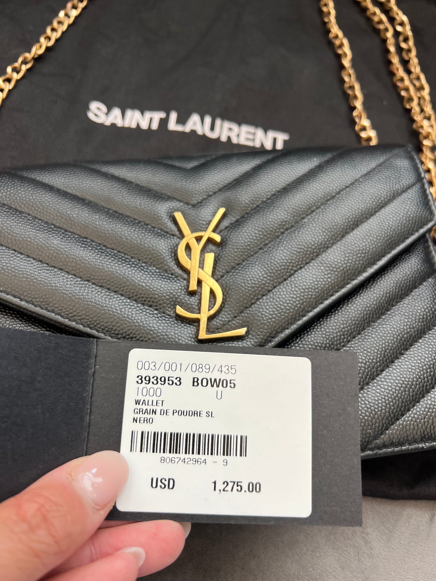 Yves Saint Laurent Cassandre envelope flap crossbody bag